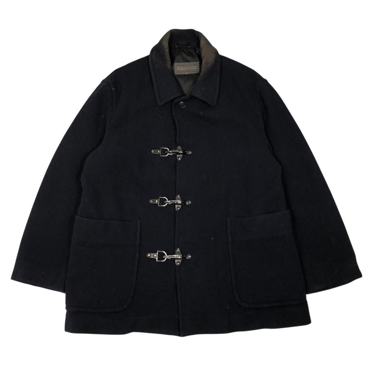 Vintage 🔥VINTAGE WOOL DUFFLE BUCKLE JACKET ROBERT STOCK Size US S / EU 44-46 / 1 - 1 Thumbnail