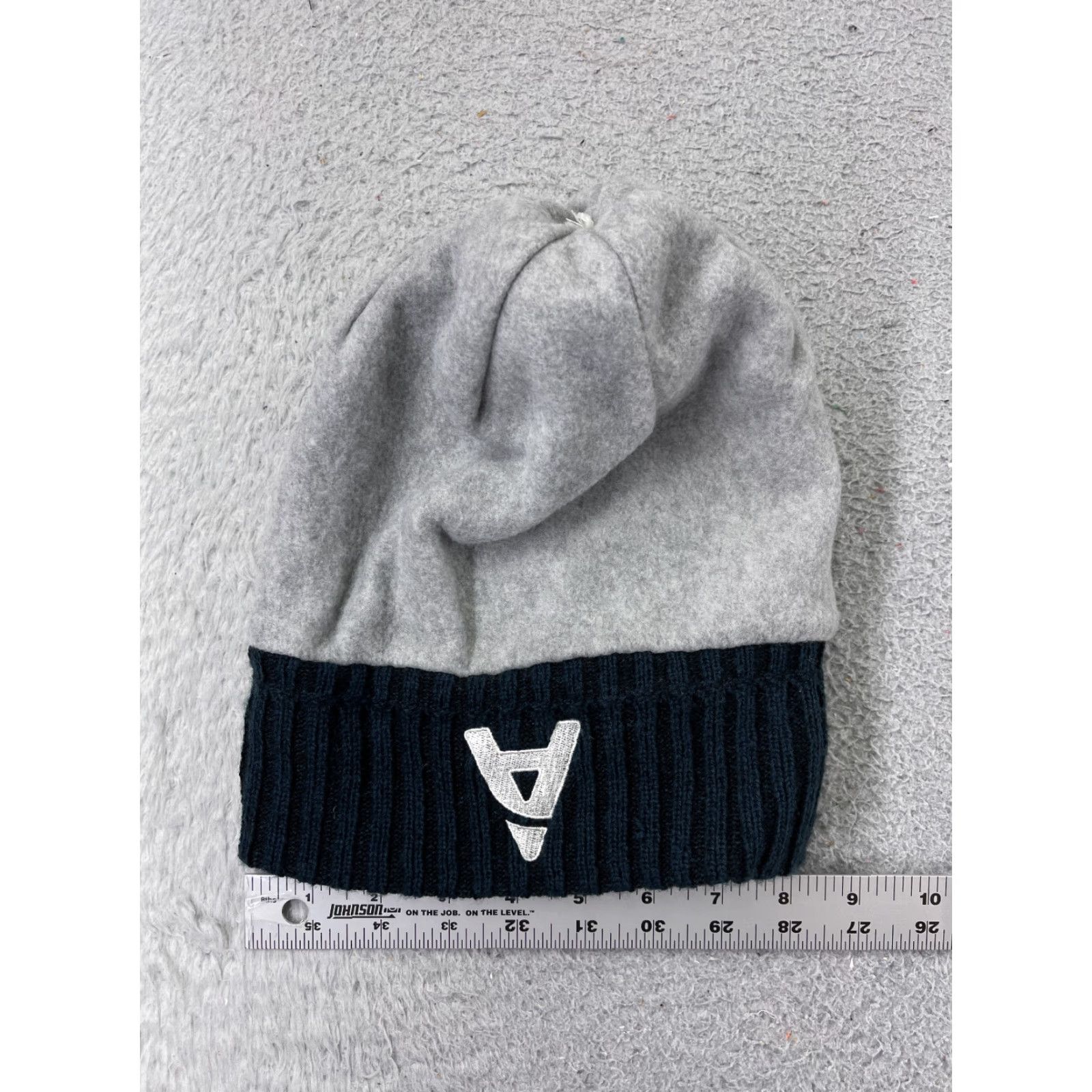 New Era New Era Beanie Hat Adult One Size Blue Gray Knit Wool Acrylic Poly Pom Size ONE SIZE - 5 Thumbnail