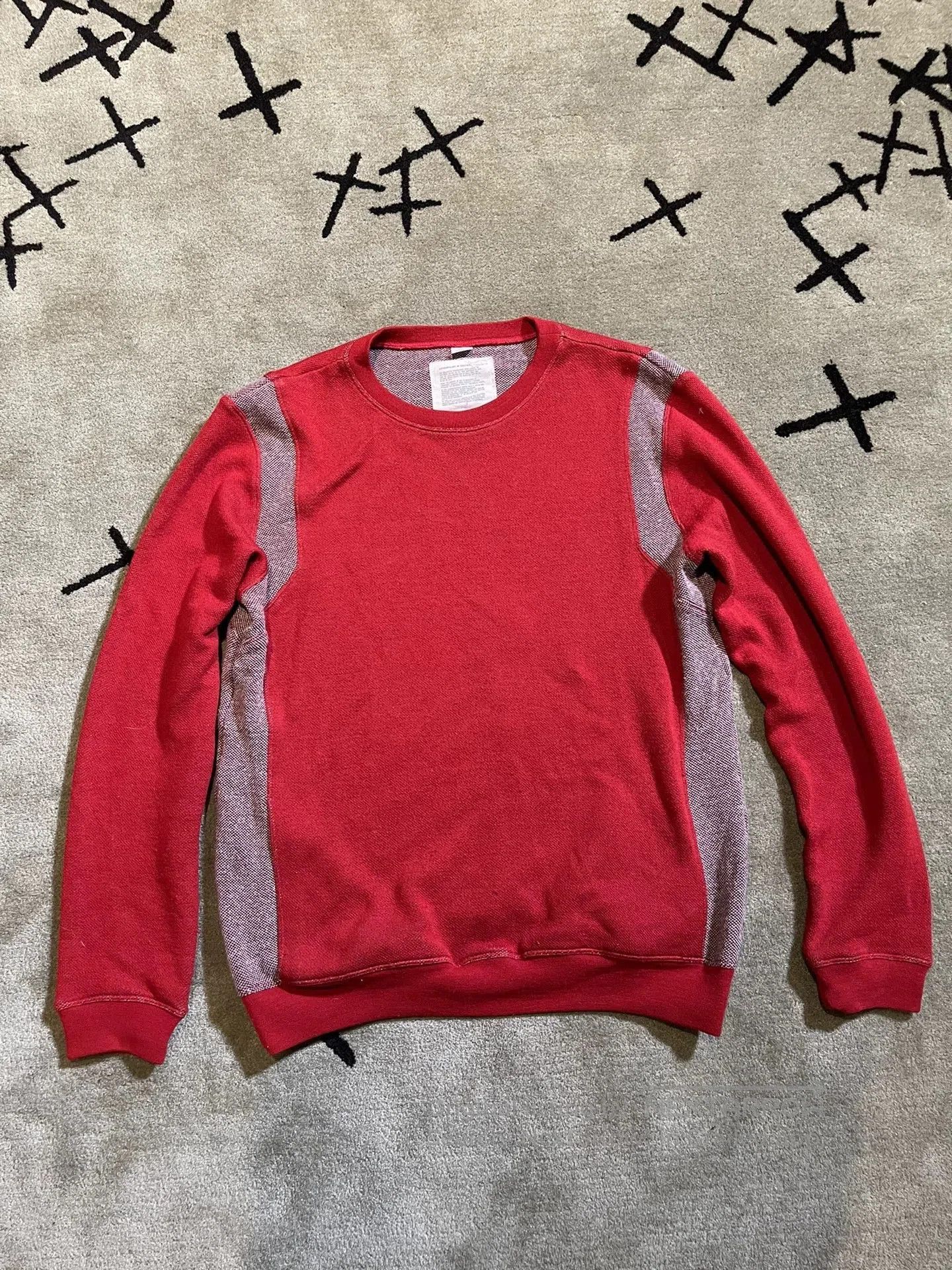 Vintage hussein chalayan red long-sleeve sweatshirt. Size US M / EU 48-50 / 2 - 1 Thumbnail