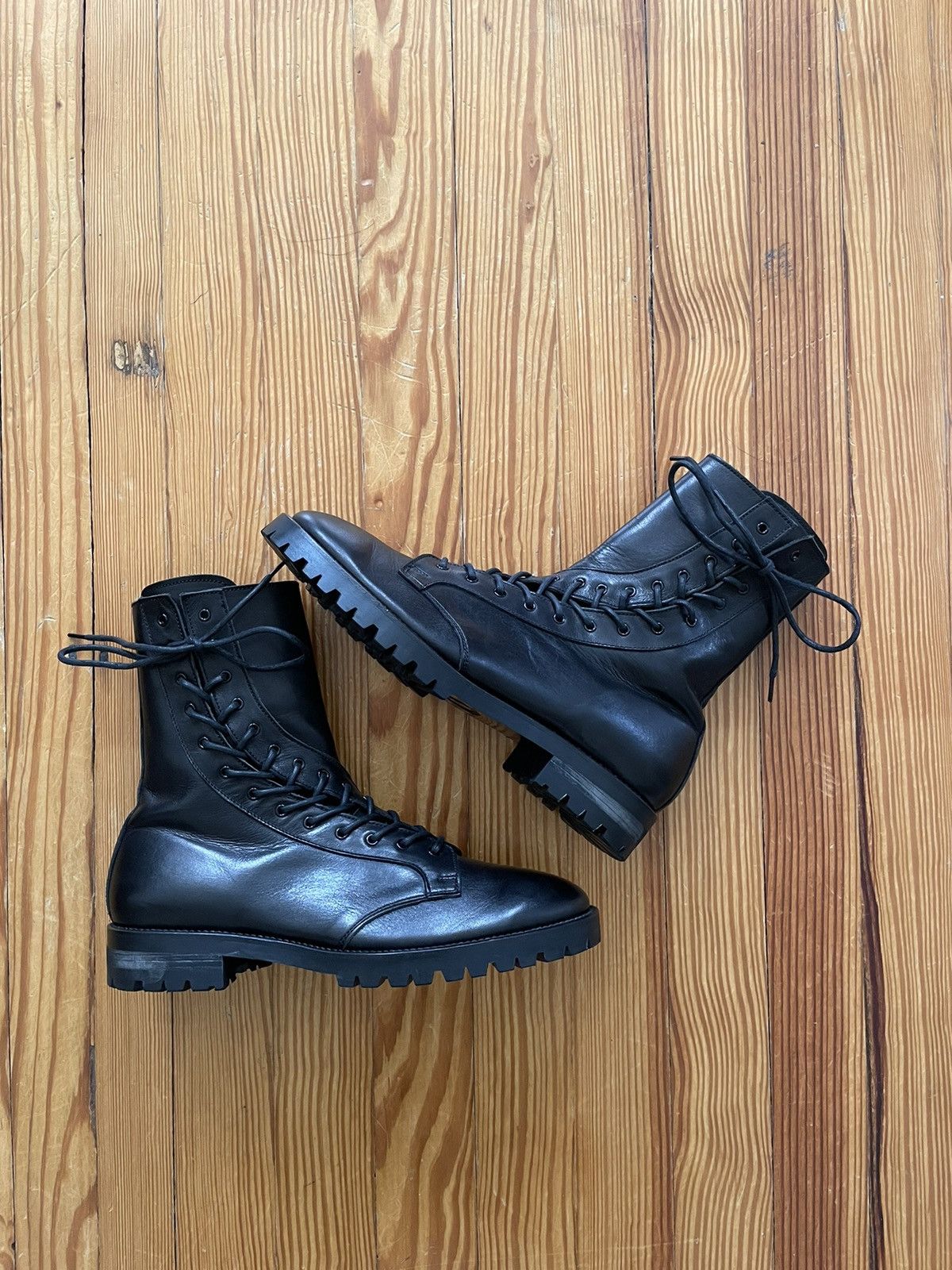 Yohji yamamoto twist lace up boots sales