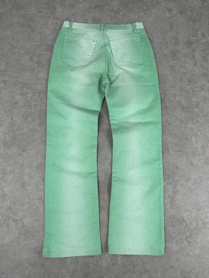 Roberto Cavalli 2000s Roberto Cavalli Mint Green Faded Jeans Size 25" / US 0 / IT 36 - 7 Thumbnail