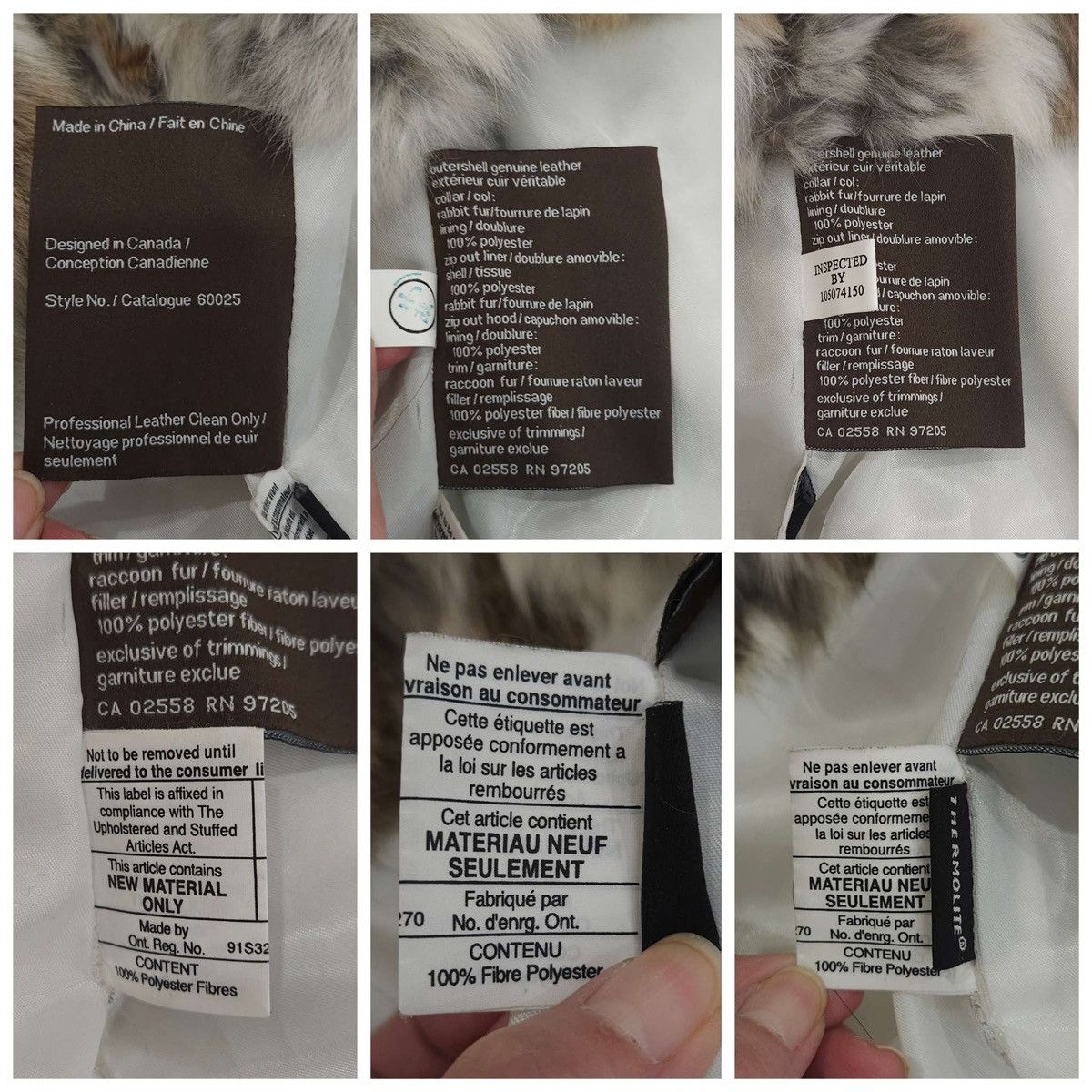 Danier 100% Leather Raccoon Fur Lining Rabbit Hooded Coat By Danier Size M / US 6-8 / IT 42-44 - 25 Thumbnail