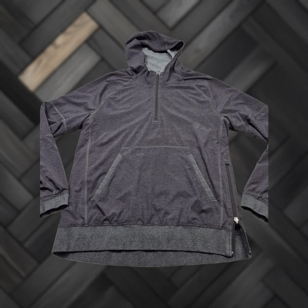 Lululemon Lululemon Hoodie Reversible Men's L Gray 1/4 Zip Pullover Side Zip Pocket Size US L / EU 52-54 / 3 - 1 Thumbnail