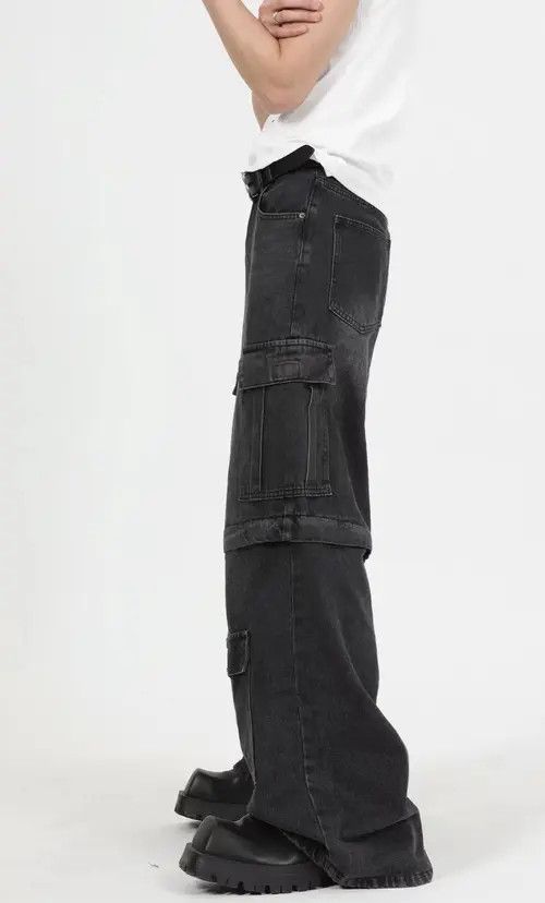 VIBE Retro heavy industry large pocket patchwork work jeans Size US 34 / EU 50 - 6 Thumbnail