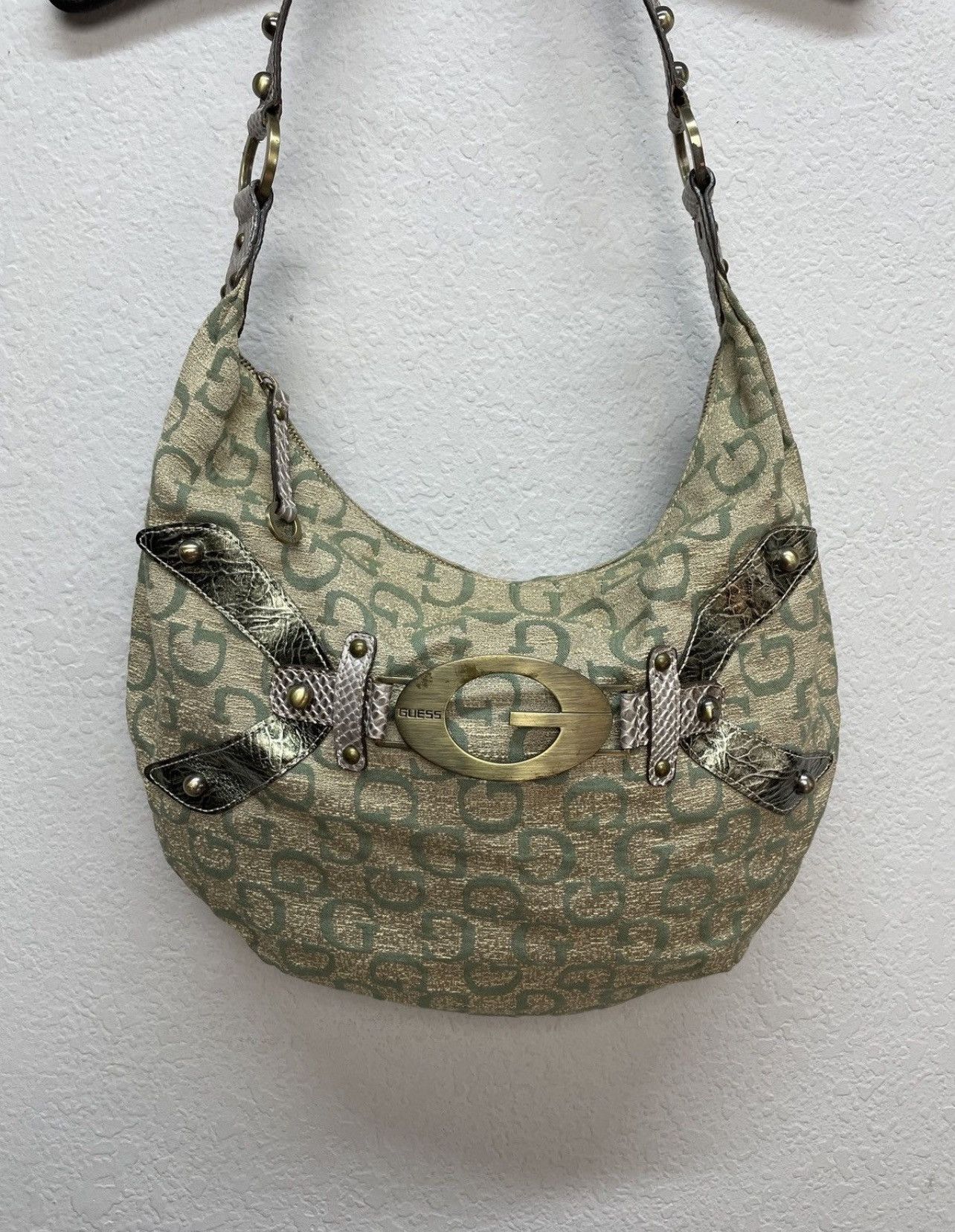 Guess Rare Y2K Vintage GUESS Baguette Shoulder Bag Denim Size ONE SIZE - 10 Thumbnail