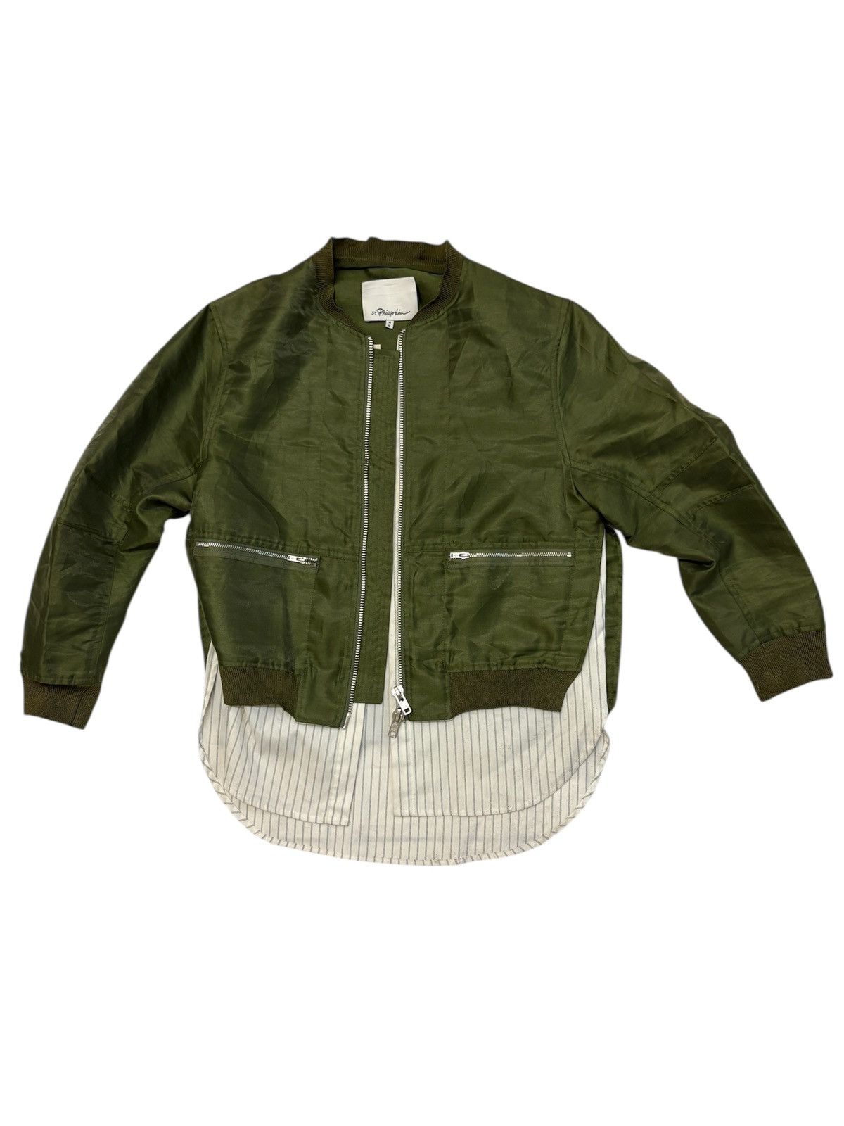 3.1 Phillip Lim Phillip Lim Layered Bomber Jacket Size M / US 6-8 / IT 42-44 - 1 Thumbnail