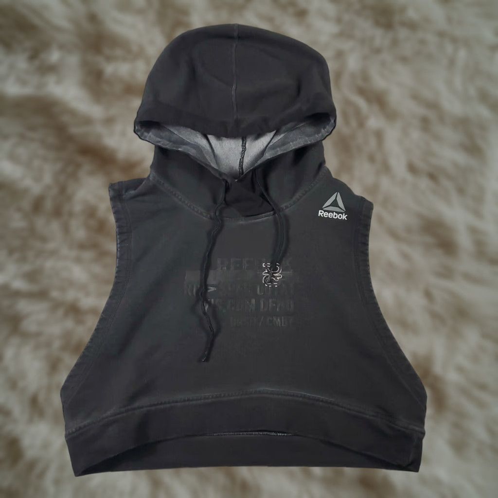 Reebok Reebok Hoodie Womens Medium Gray Sleeveless Pullover Activewear Sports Size M / US 6-8 / IT 42-44 - 1 Thumbnail