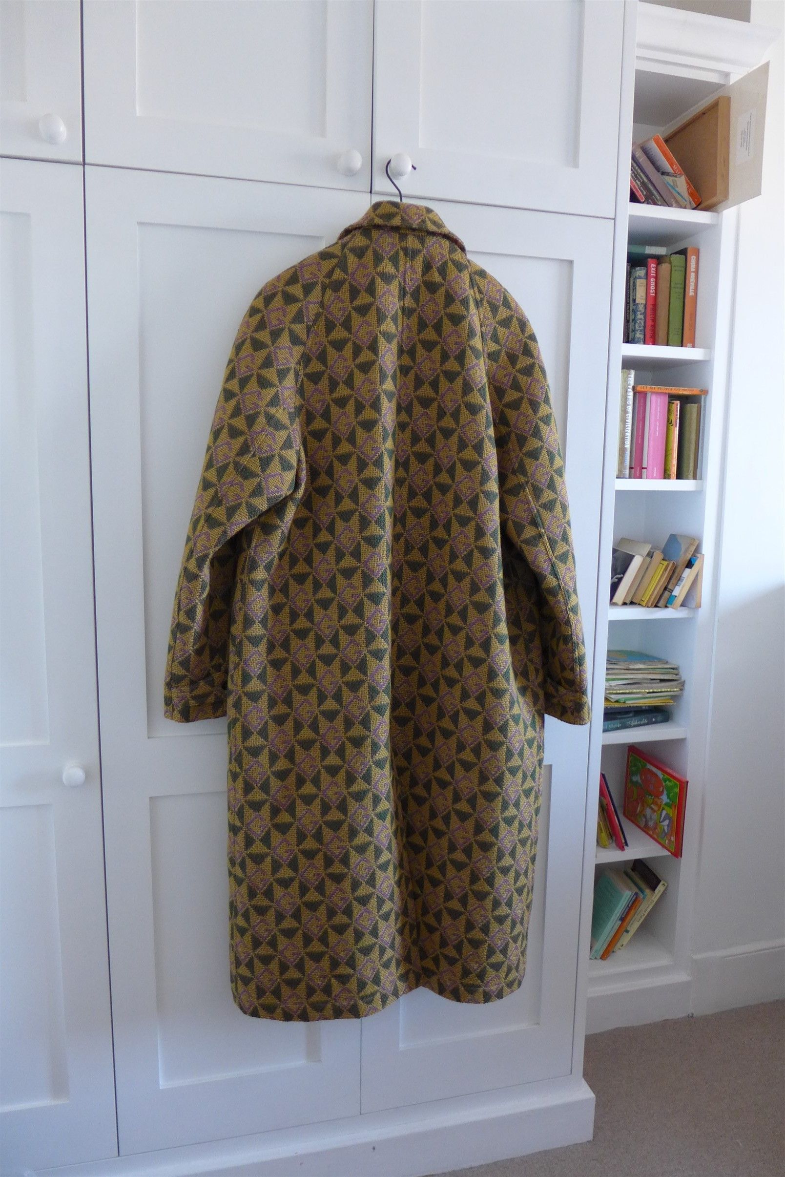 Gucci Gucci G Rhombi Wool Coat - Tan & Green Wool - Size 48 Size US M / EU 48-50 / 2 - 5 Thumbnail