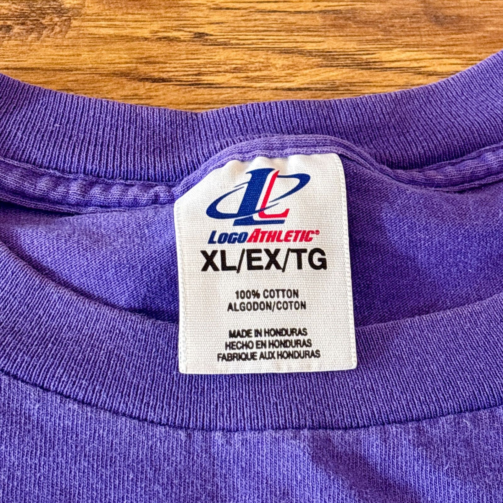 Logo Athletic × NFL Vtg MN Vikings NFL Football Logo Athletic Purple Shirt Size US XL / EU 56 / 4 - 4 Thumbnail