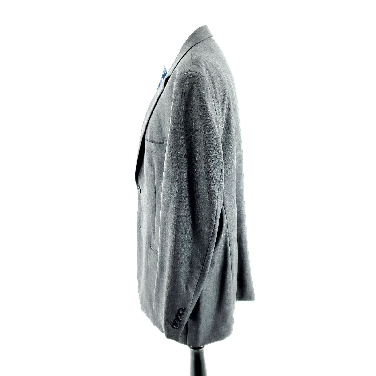 Joseph & Feiss DAMAGED Joseph & Feiss Super 100s Wool 2 Button Blazer 44R O Size 44R - 6 Thumbnail