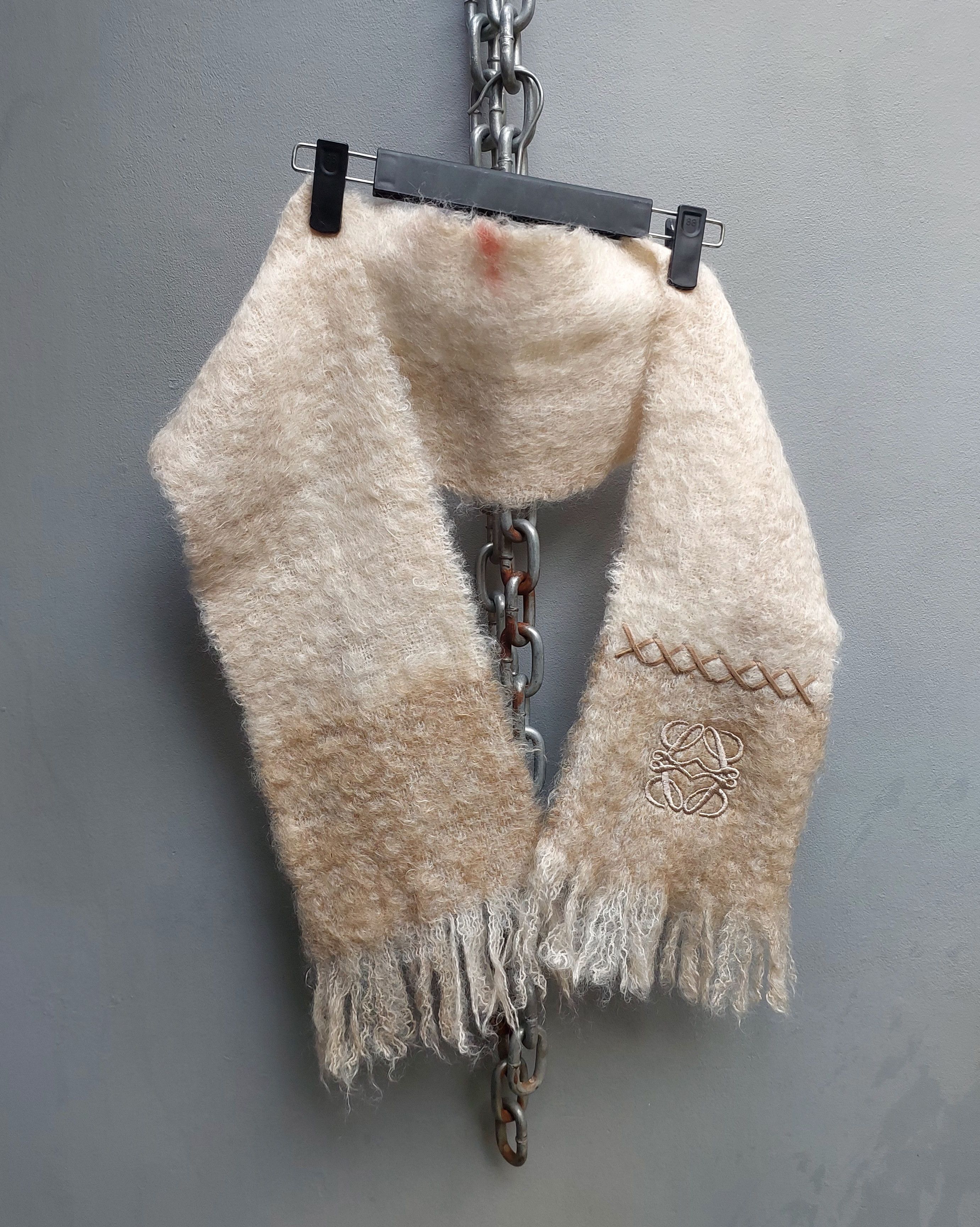 Loewe Loewe Anagram Mohair and Wool Scarf Size ONE SIZE - 6 Thumbnail