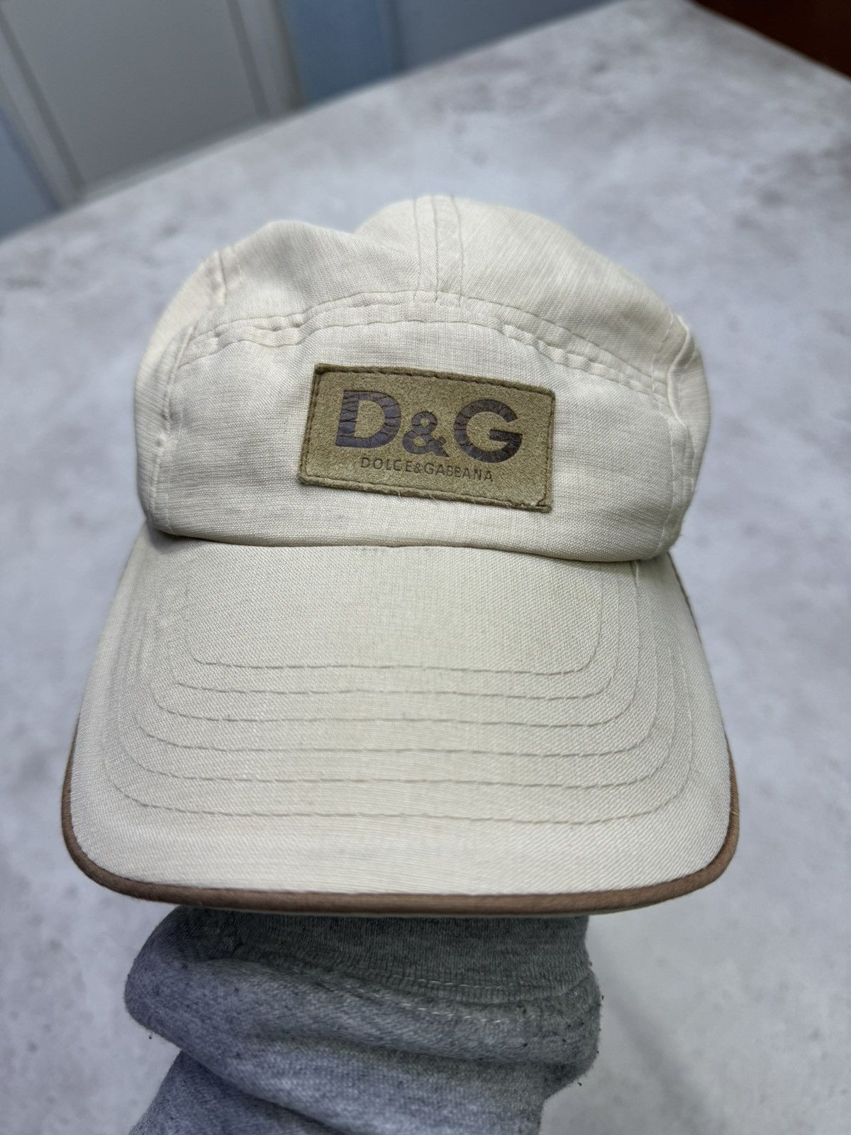 Dolce & Gabbana Vintage Dolce & Gabbana 5 Panel Suede Logo Cap Size ONE SIZE - 2 Thumbnail