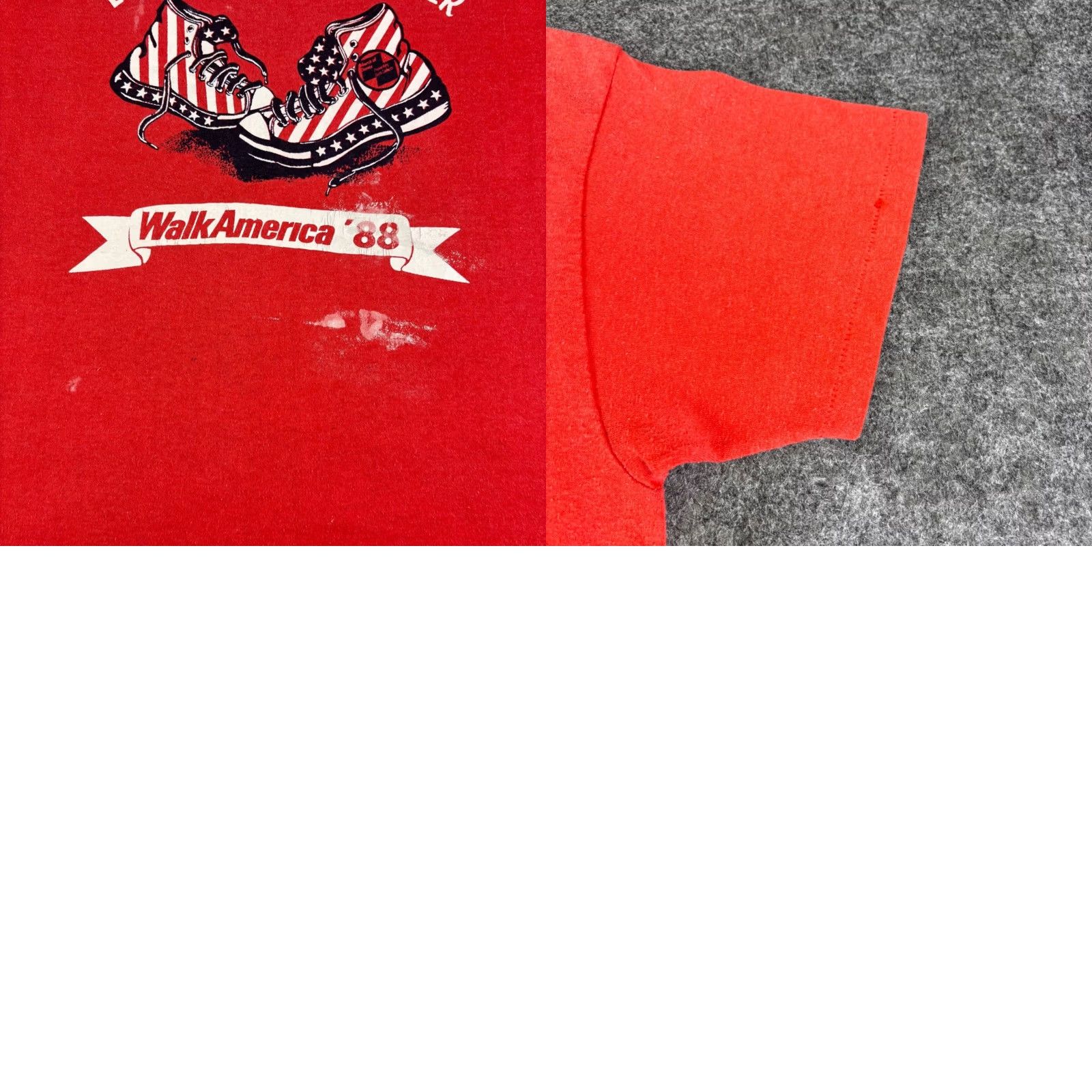 Vintage VINTAGE 1988 WalkAmerica Lehigh Valley T-Shirt Red Shirt-Tex Graphic Tee L Mens Short Sleeve Cotton Blend 1980s Sportswear Decade Original Size US L / EU 52-54 / 3 - 8 Thumbnail