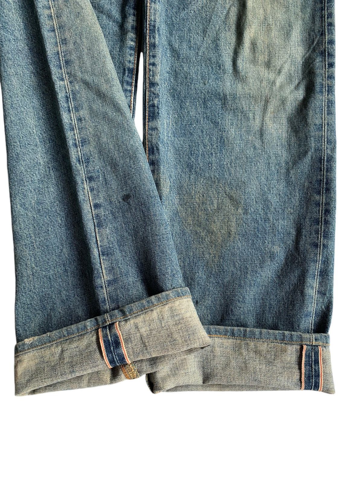 Edwin × Kapital EDWIN SELVEDGE 505X BUTTON FLY DISTRESSED DENIM Size US 30 / EU 46 - 12 Thumbnail