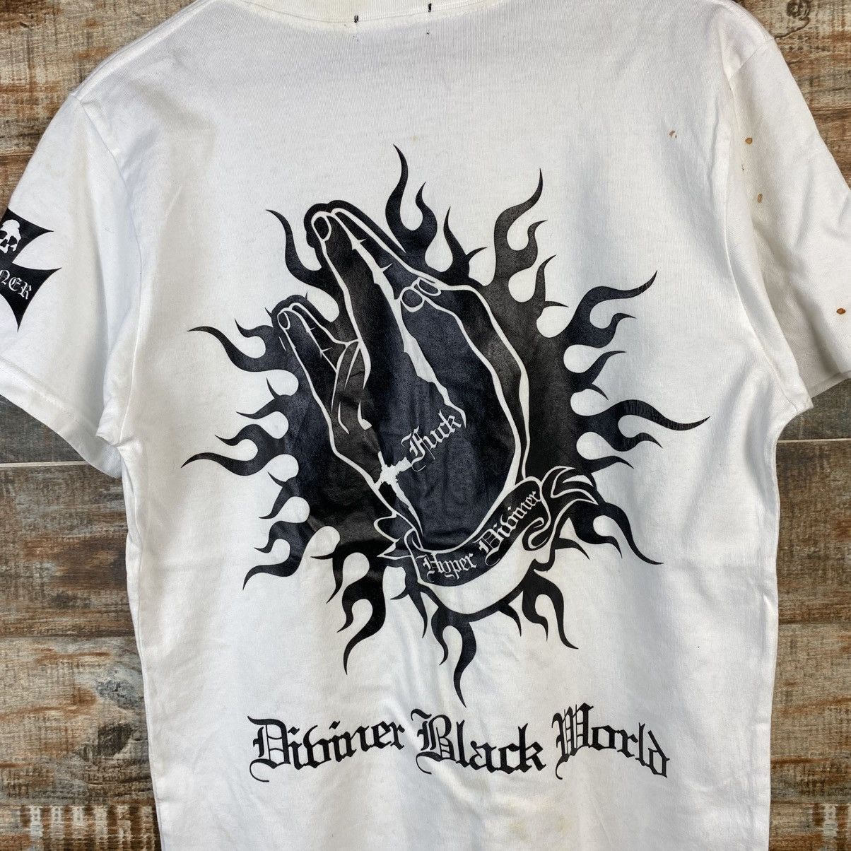 Japanese Brand DL Diviner skull cross White T-Shirt #C862 Size US S / EU 44-46 / 1 - 4 Thumbnail