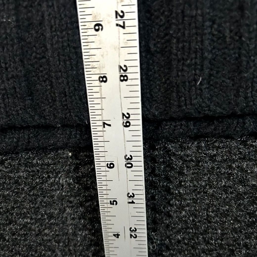 Vintage MODA New York Black Ribbed Turtleneck Sweater Women's Size L 100% Wool Size L / US 10 / IT 46 - 7 Thumbnail