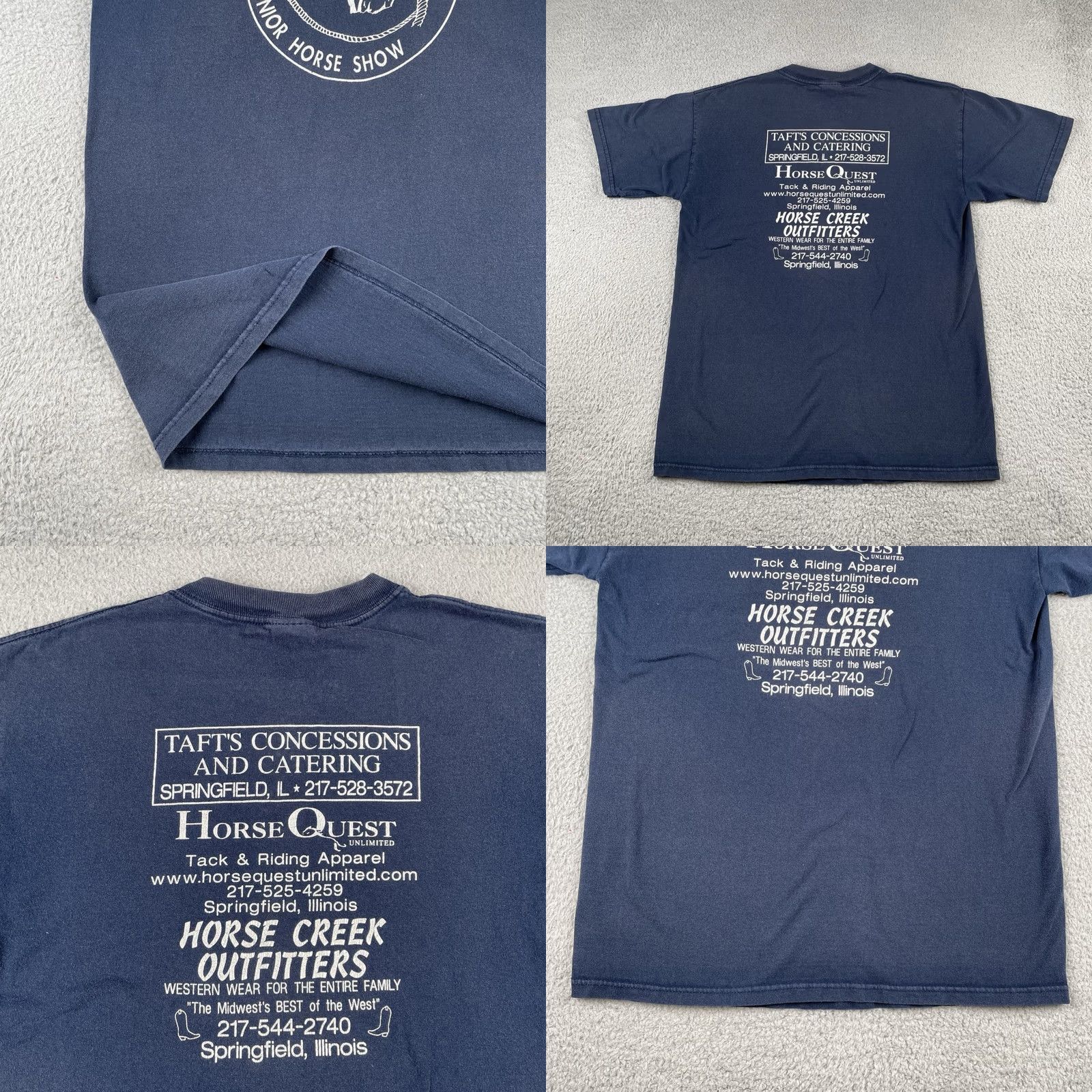 Gildan VINTAGE Gildan Blue T Shirt 2006 Illinois State Fair Junior Horse Show Y2K Medium Mens Size US M / EU 48-50 / 2 - 8 Thumbnail