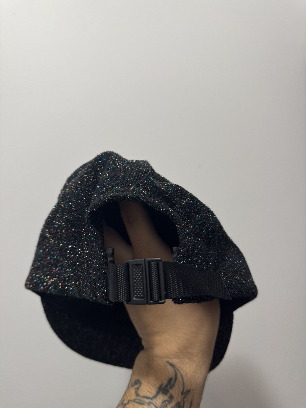 Supreme Supreme Glitter Terry Camp Cap SS19 Black Size ONE SIZE - 3 Thumbnail