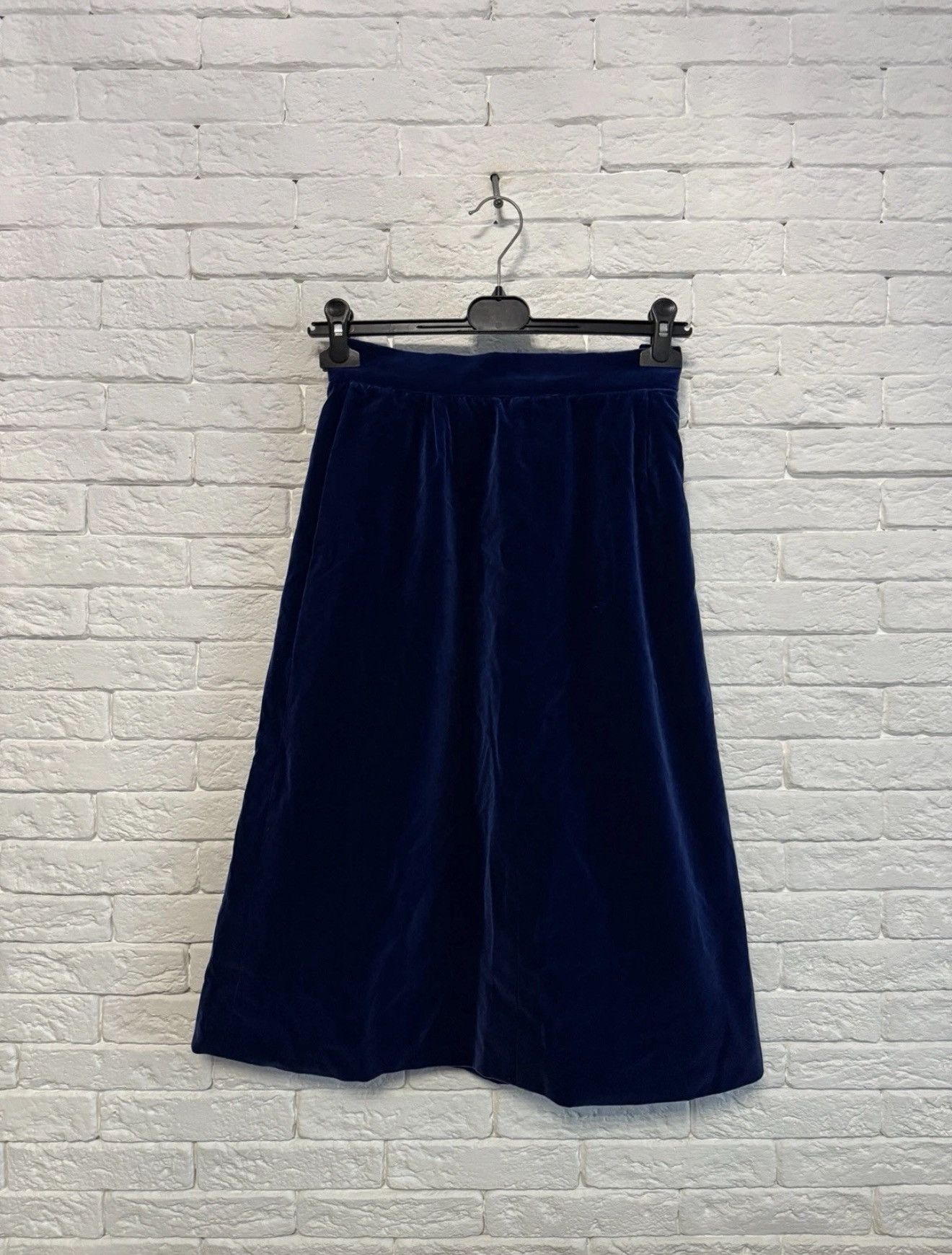 Saint Laurent Paris Super Rare Vintage Saint Larent Paris Velour Skirt 80s Sz 36 Size 26" / US 2 / IT 38 - 1 Thumbnail