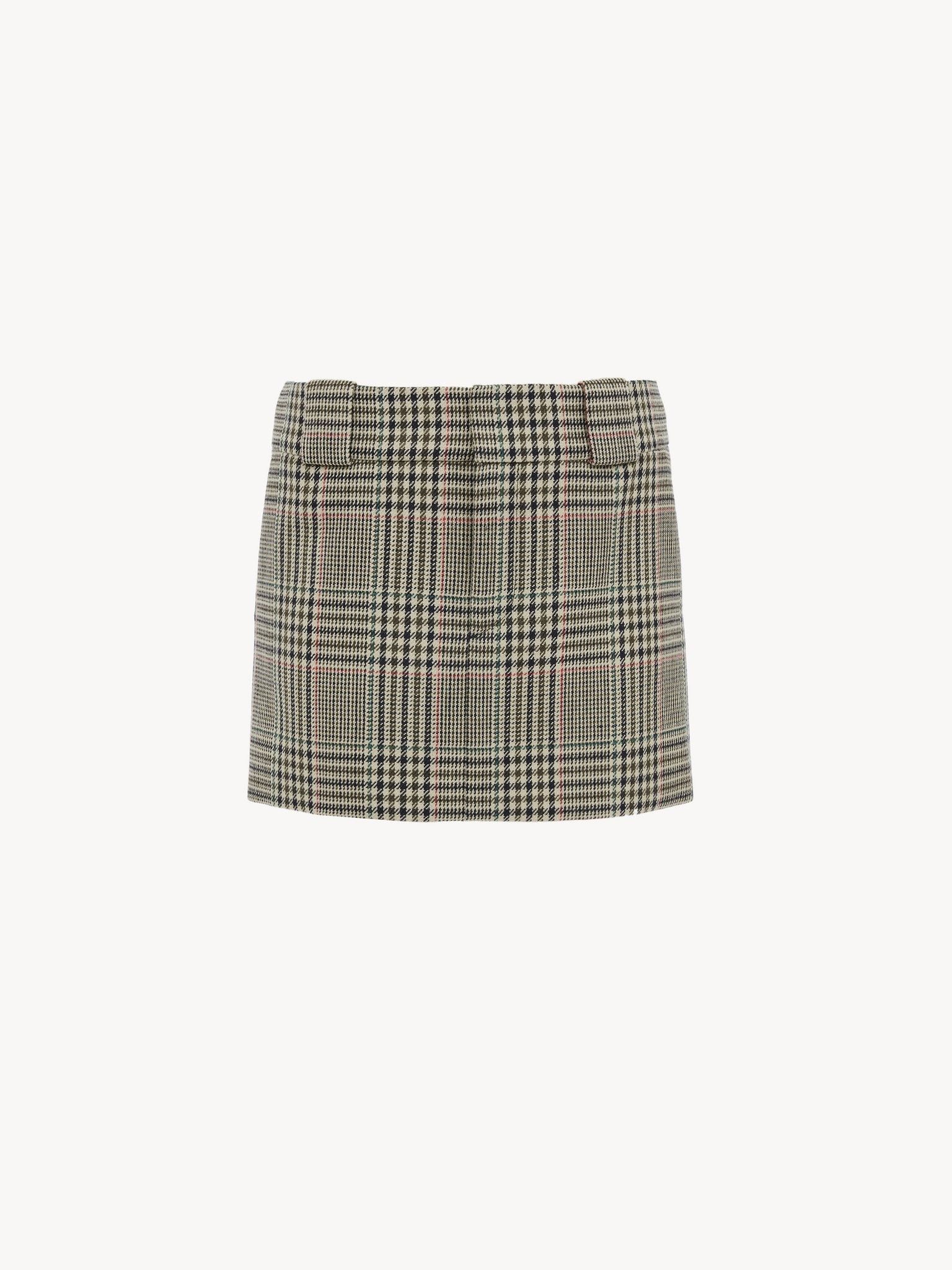 o1loc1c11025 Tailored Mini Skirt in Multicolor