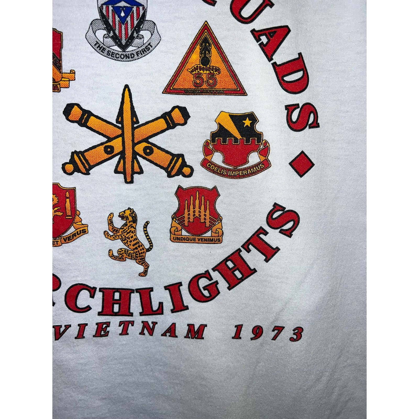 Fruit Of The Loom 90s Dusters Quads Searchlights Vietnam Army Soldier Shirt 3X Size US XXL / EU 58 / 5 - 6 Thumbnail