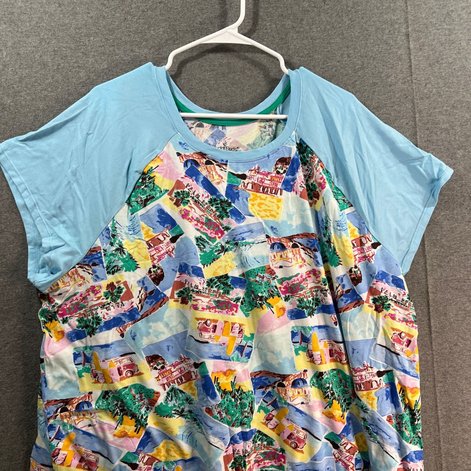Other Cuddl Duds Womens Top Cotton Core Raglan LightBlue Size 3X Size 3XL / US 20-22 - 4 Thumbnail
