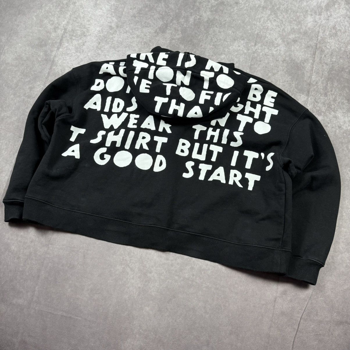 Maison Margiela Maison Margiela Oversized Painted Aids Hoodie Size S / US 4 / IT 40 - 2 Thumbnail