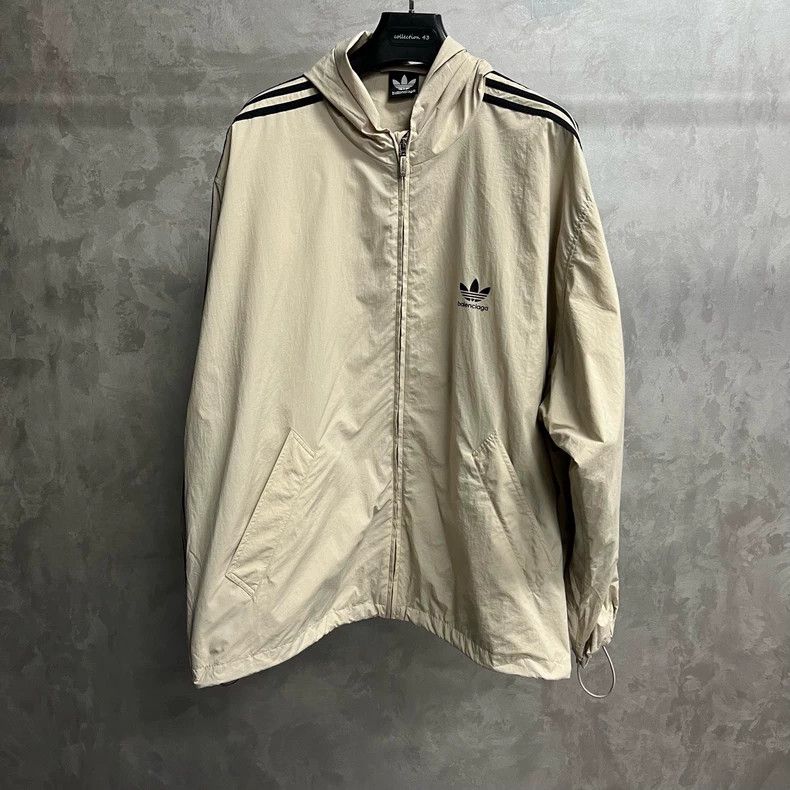 Balenciaga adidas Khaki Grey Embroidered Pattern Logo Sun