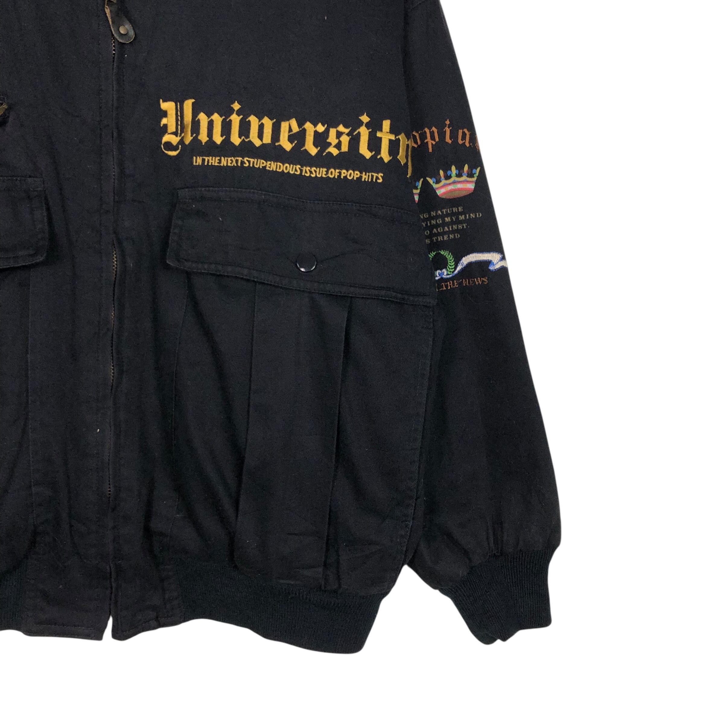 Japanese Brand 📌Vintage Wool Bomber Jacket University Embroidery Japan Size US M / EU 48-50 / 2 - 6 Thumbnail