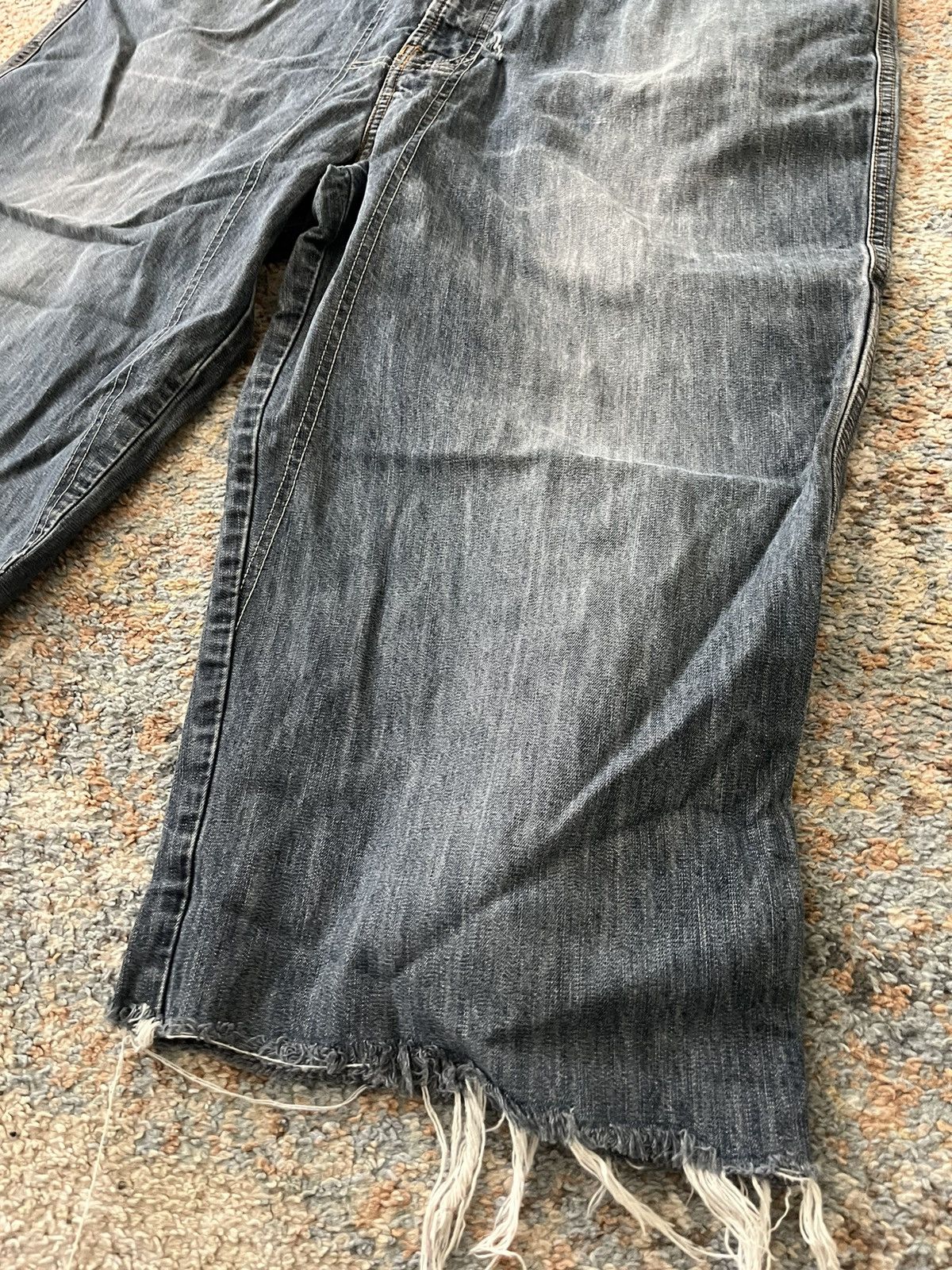Marithe + Francois Girbaud VTG Marithe Girbaud Baggy Jorts Cut Raw Edge Y2K Size US 42 / EU 58 - 2 Thumbnail