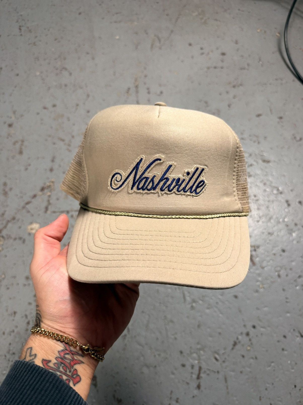 Other Cream Nashville Trucker Hat Adjustable Size ONE SIZE - 1 Thumbnail