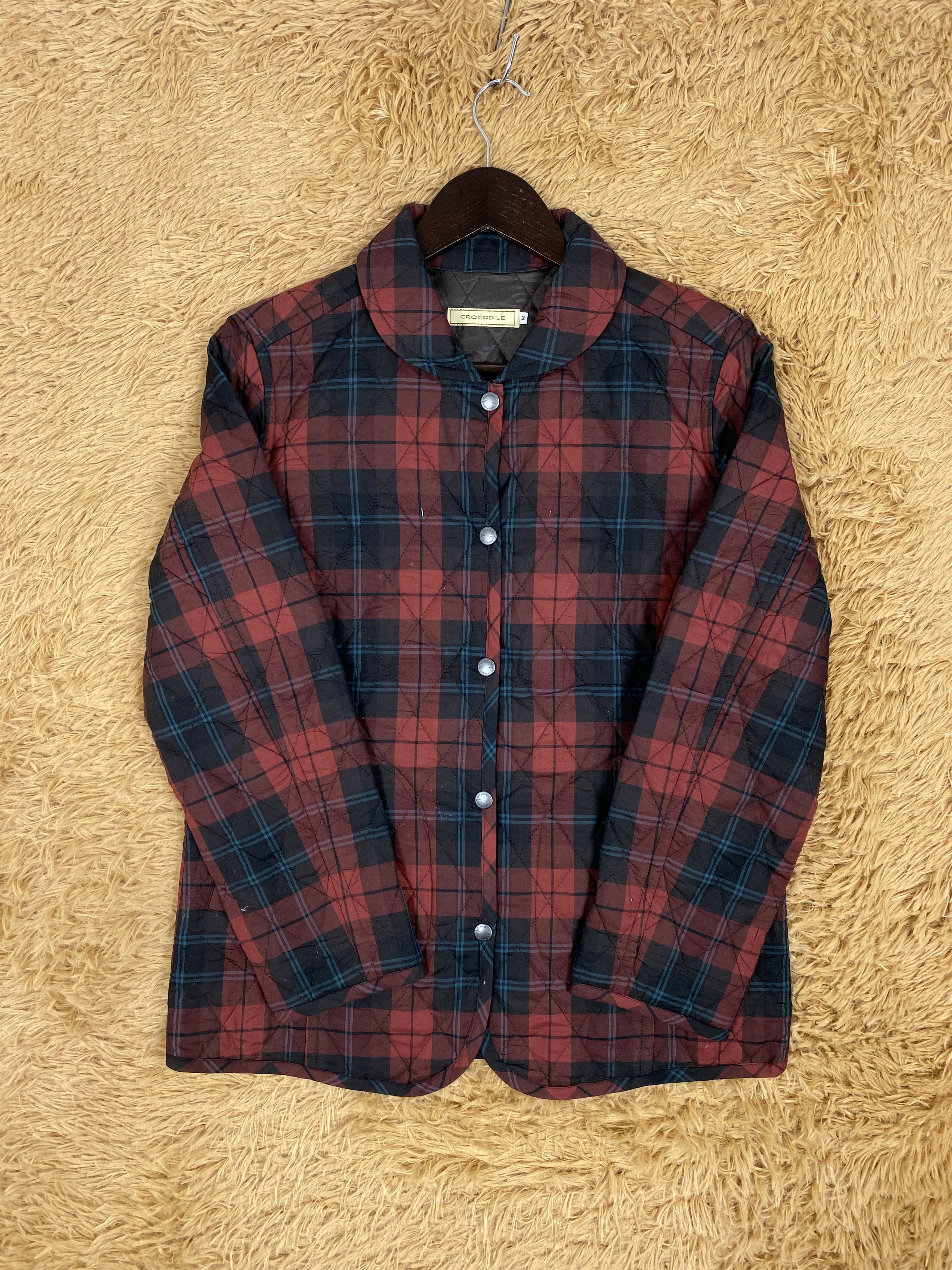 Japanese Brand Vintage Crocodile Flannel Quilted Lining Jacket PJ2404 Size US S / EU 44-46 / 1 - 3 Thumbnail
