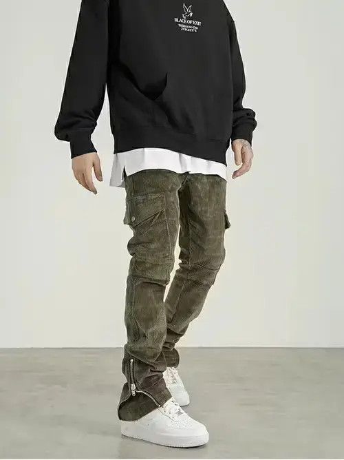 Designer utility flared cargo pants Size US 32 / EU 48 - 1 Thumbnail