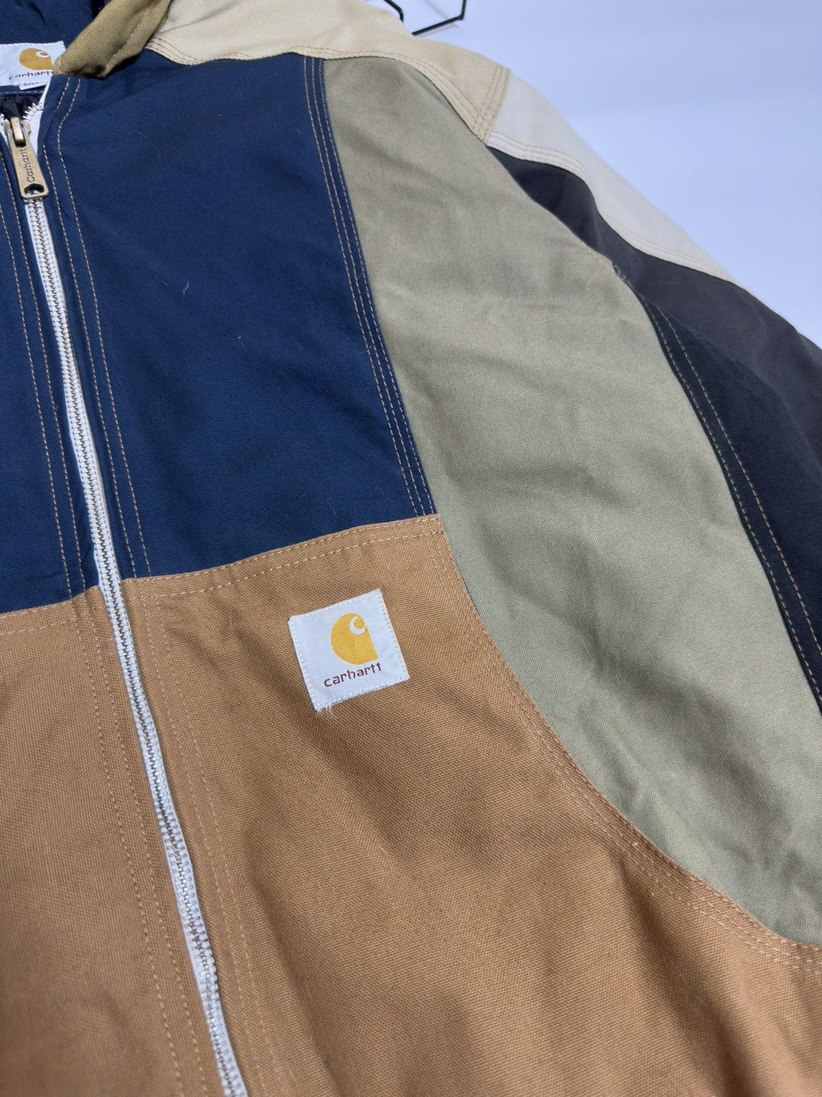 Carhartt Vintage Reworked Carhartt Patchwork Canvas Active Jacket Size US XL / EU 56 / 4 - 5 Thumbnail