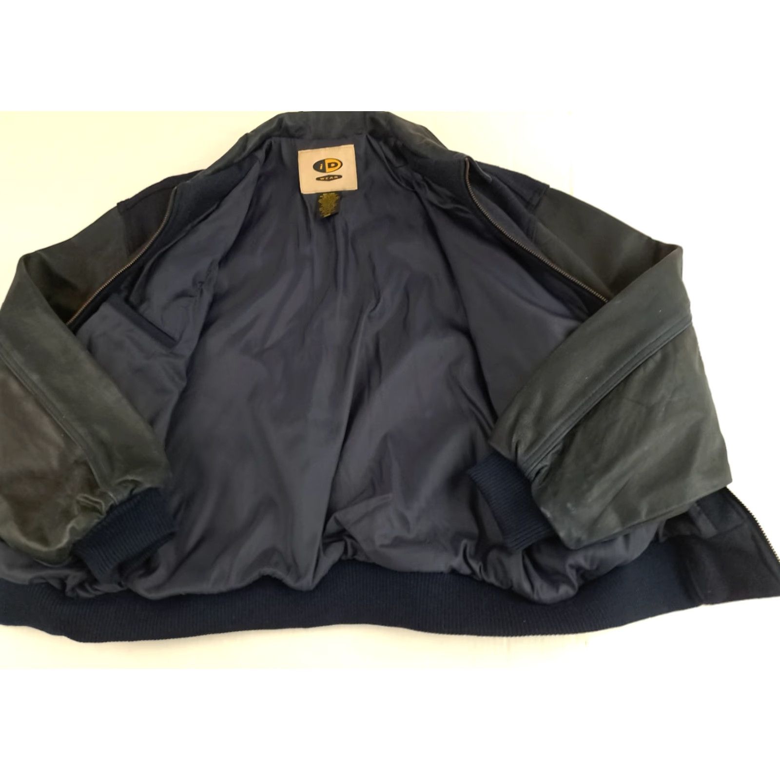 Vintage VINTAGE ID wear Jacket Varisty Bomber Racing Wool Blue Embroidered Logo Snap Button Mid-Length Unisex Adults M Size US M / EU 48-50 / 2 - 3 Thumbnail