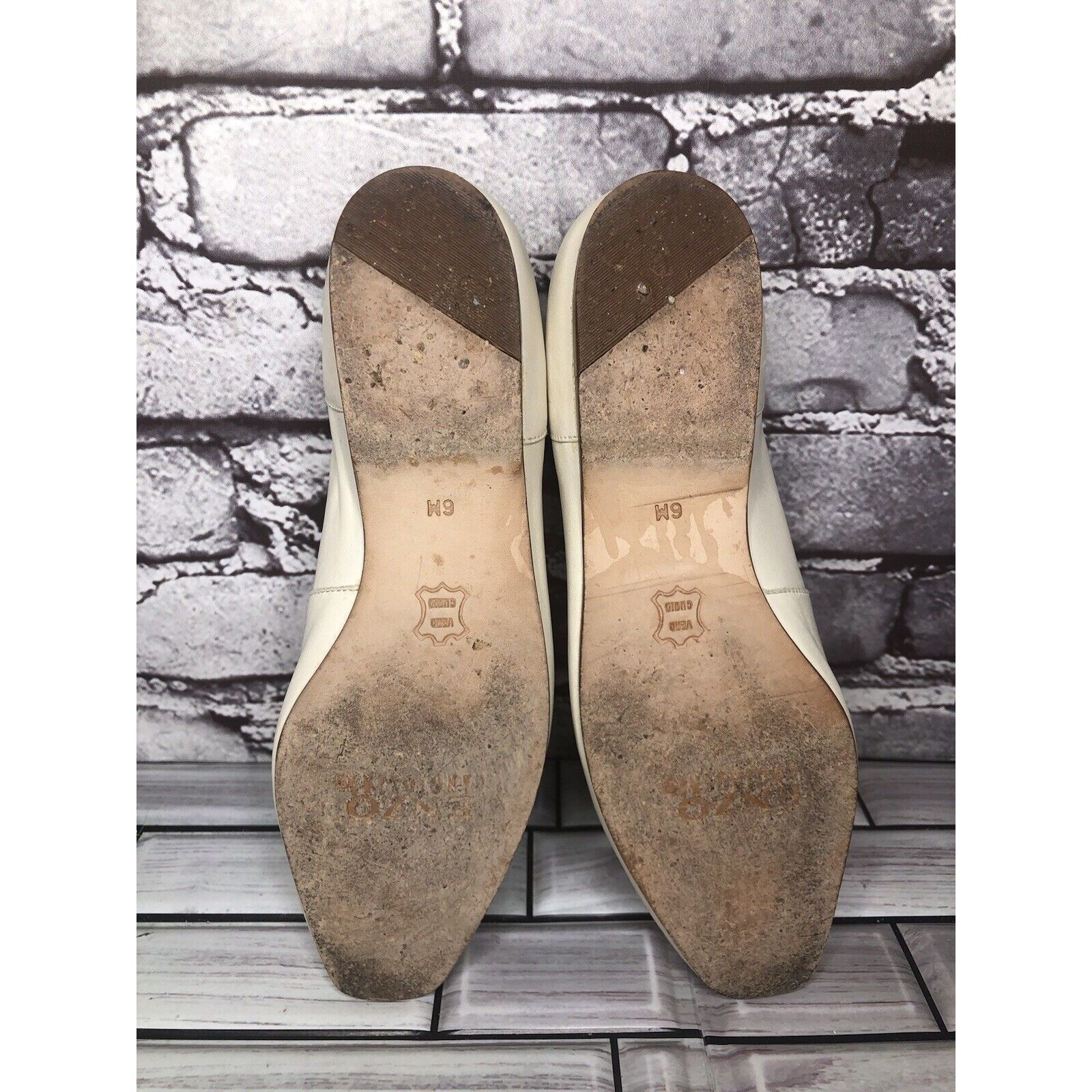 Other Enzo Angiolini Liberty Ivory Cream Leather Square Toe Loafer Size US 6 / IT 36 - 13 Thumbnail