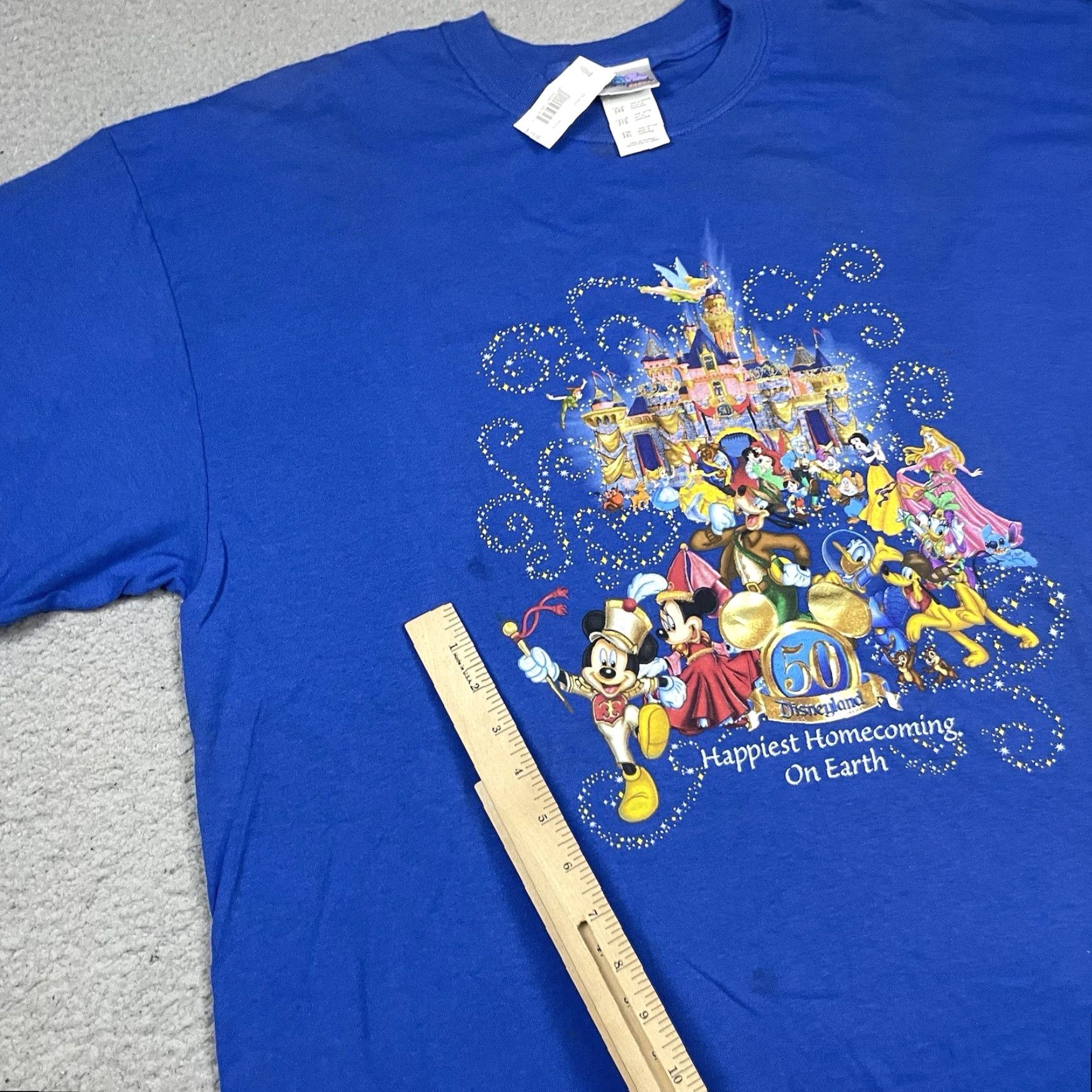 Disney VINTAGE Disney T-Shirt Men 2XL Blue Mickey Mouse 50th Anniversary Disneyland Resort Shirt Size US XXL / EU 58 / 5 - 7 Thumbnail
