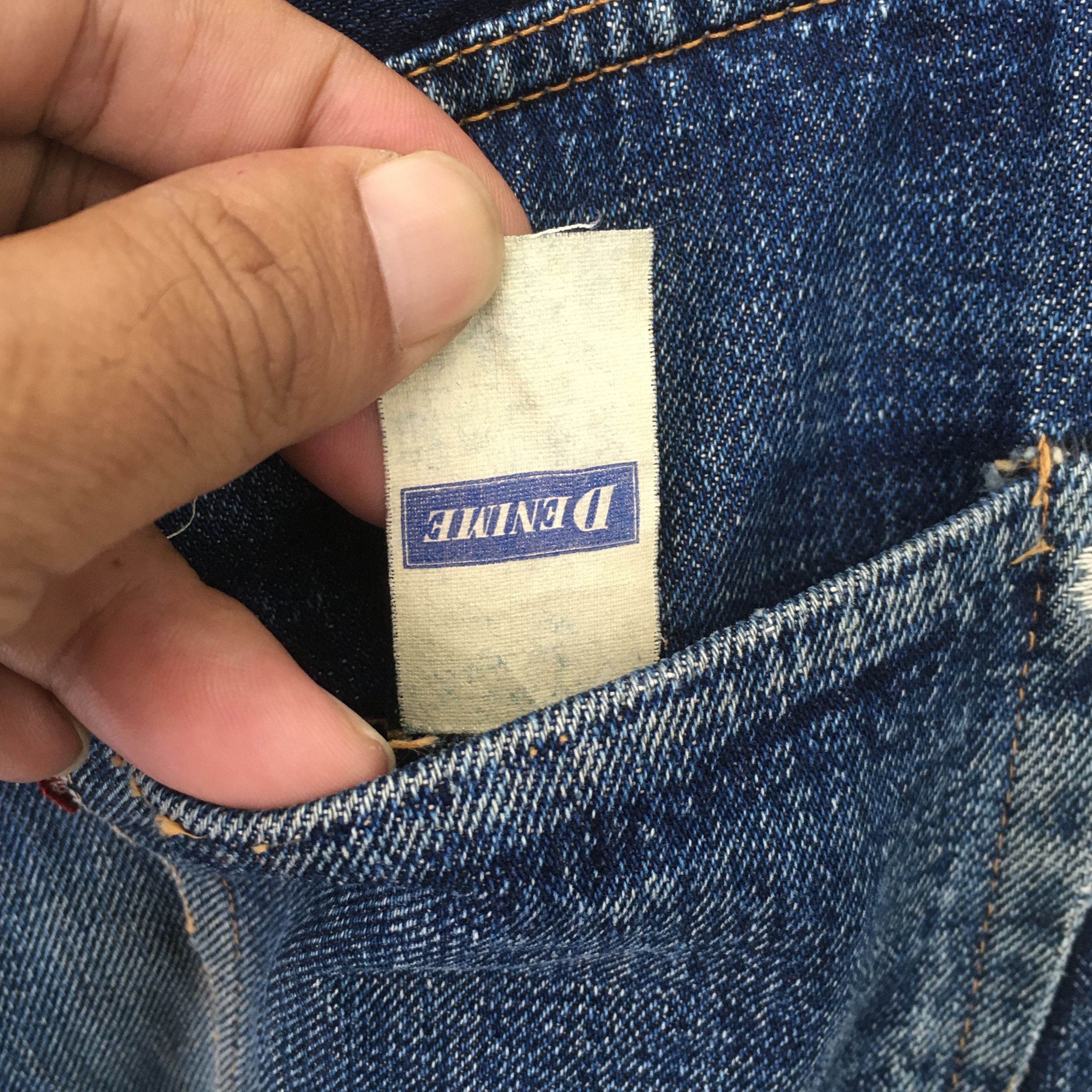 Denime Size 28x30 Vintage 90s Denime Big E Japan Denim S1450 Size US 28 / EU 44 - 14 Thumbnail