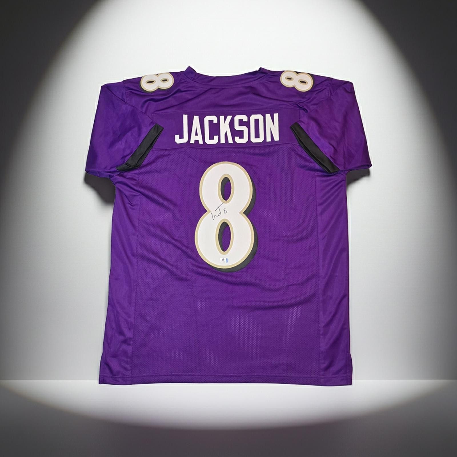 Other Lamar Jackson Ravens Signed Custom Football Jersey coa (XL) Size ONE SIZE - 1 Thumbnail