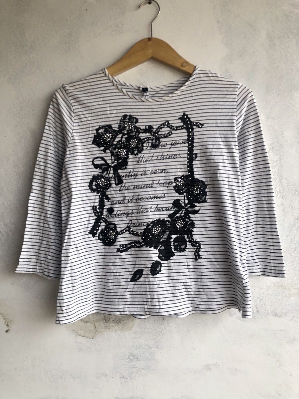 If Six Was Nine Japanese Poem Rose Long Sleeve Size US L / EU 52-54 / 3 - 1 Thumbnail