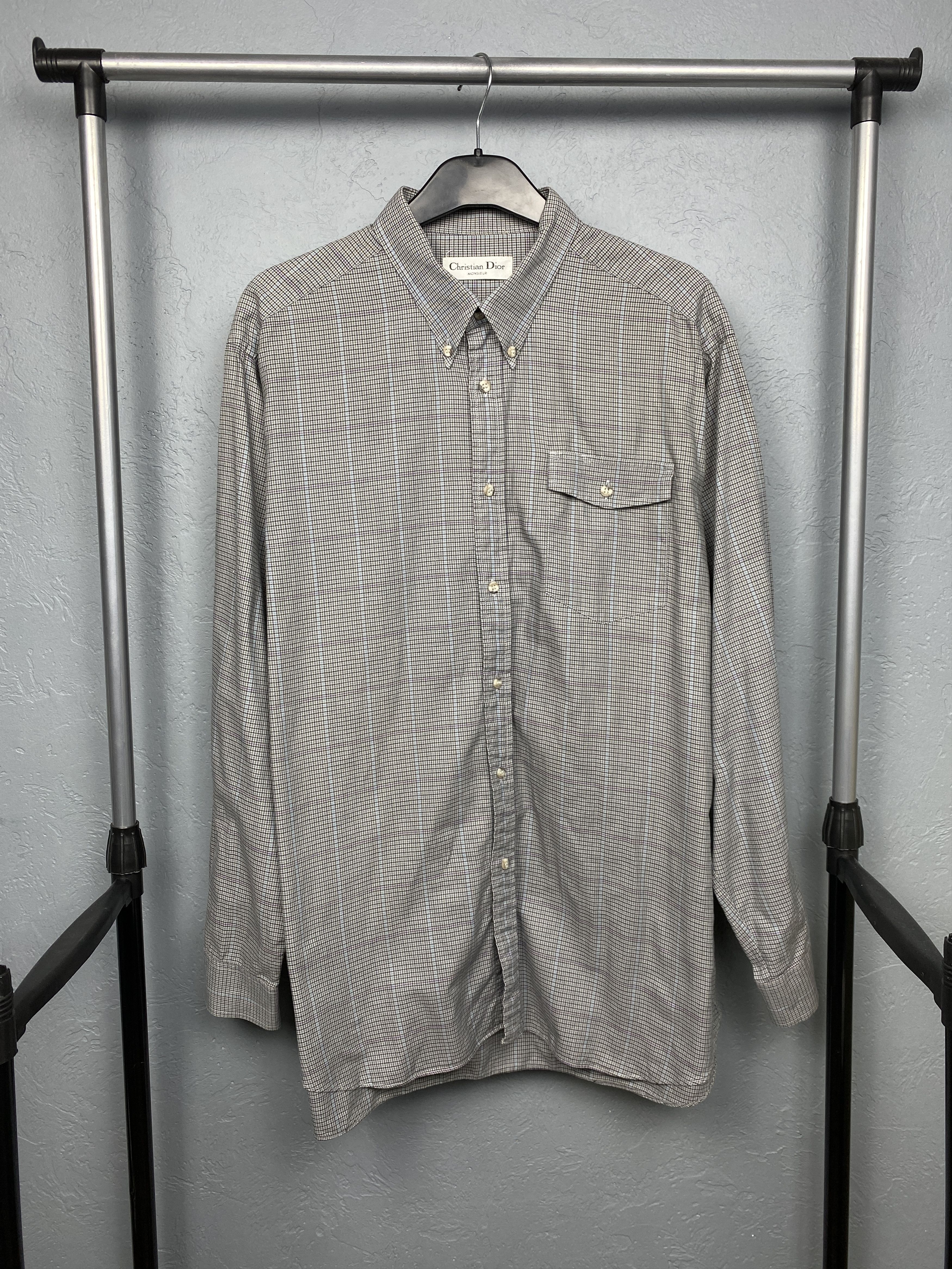 Christian Dior Monsieur Christian Dior Vintage Mens Long Sleeve Shirt Size US XL / EU 56 / 4 - 1 Thumbnail