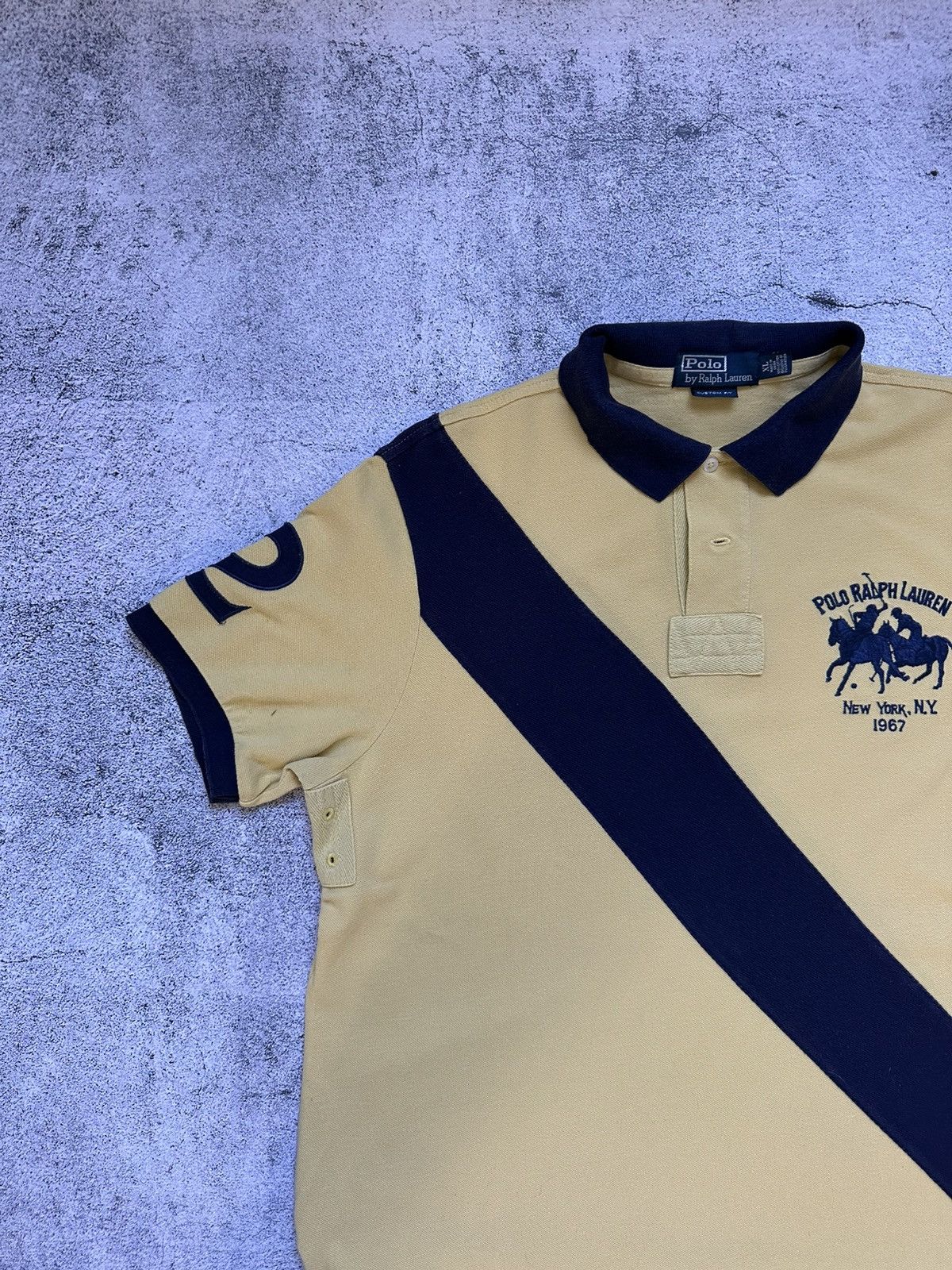 Polo Ralph Lauren Vintage Polo Ralph Lauren Yellow Y2K Big Logo Size US XL / EU 56 / 4 - 3 Thumbnail