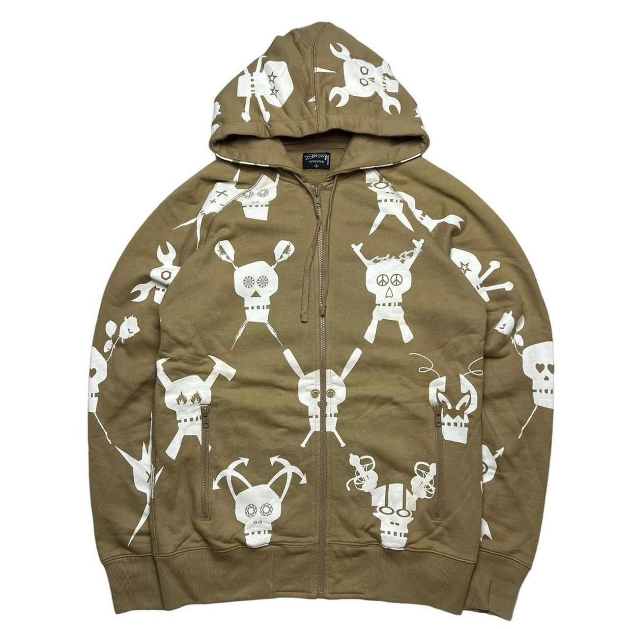 Stussy Skull Zip Hoodie | Grailed