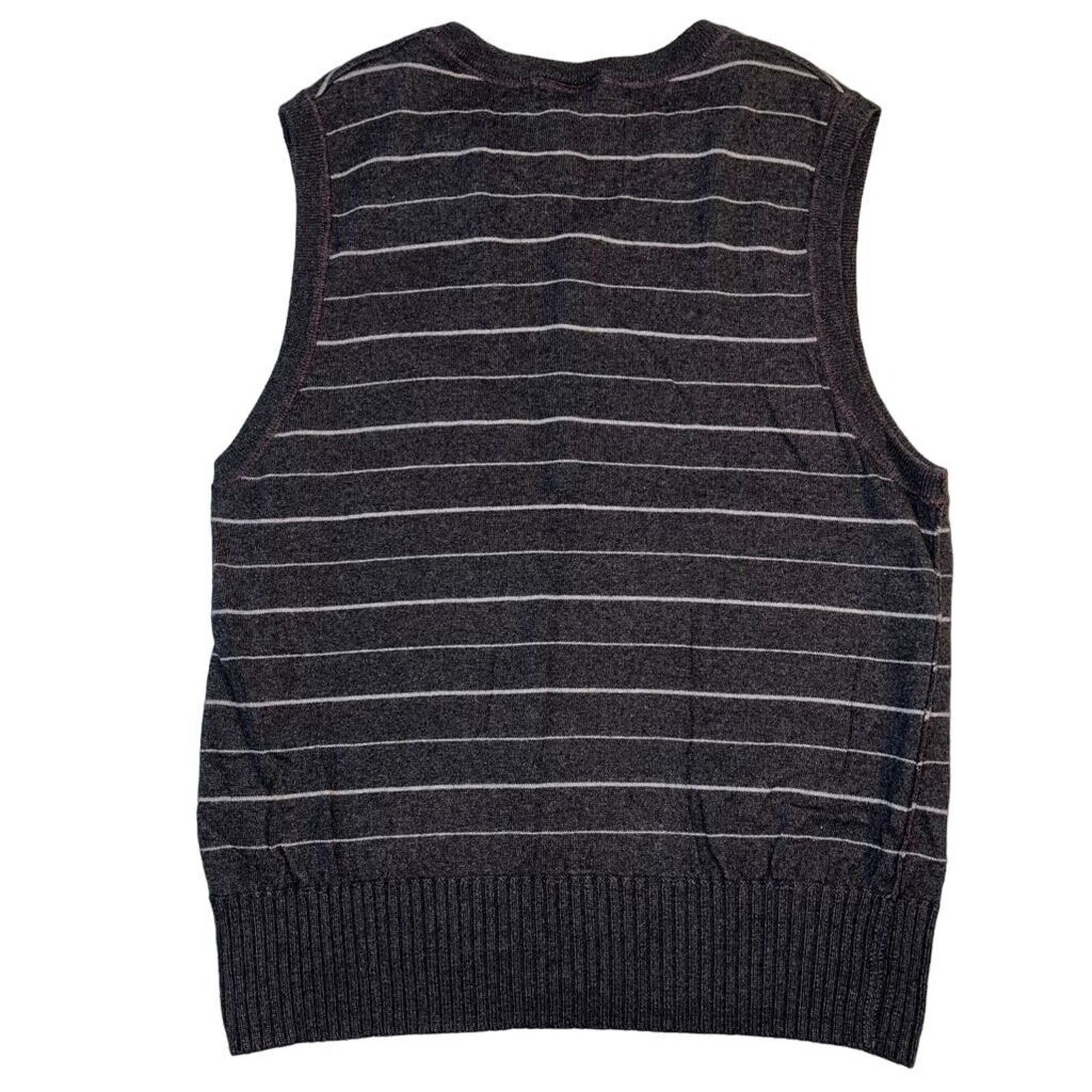 American Eagle Outfitters American Eagle Sweater Vest Wool Blend Knit Striped Pullover Size US XL / EU 56 / 4 - 5 Thumbnail