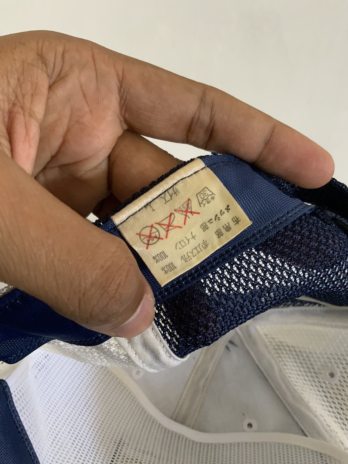 Japanese Brand Vintage Indigo K.H.B.H Trucker Hat Size ONE SIZE - 10 Thumbnail