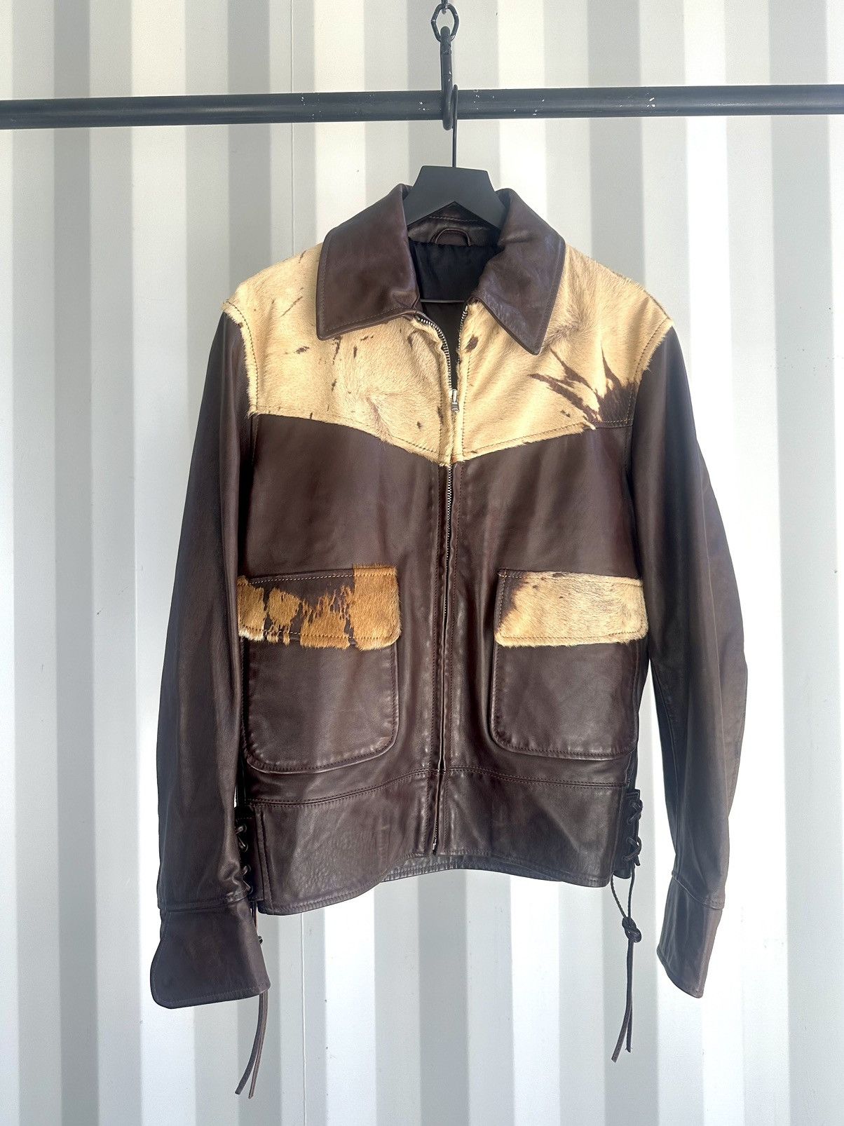 Maison Margiela × Vintage FW 2006 Cowhide Leather Jacket | Grailed