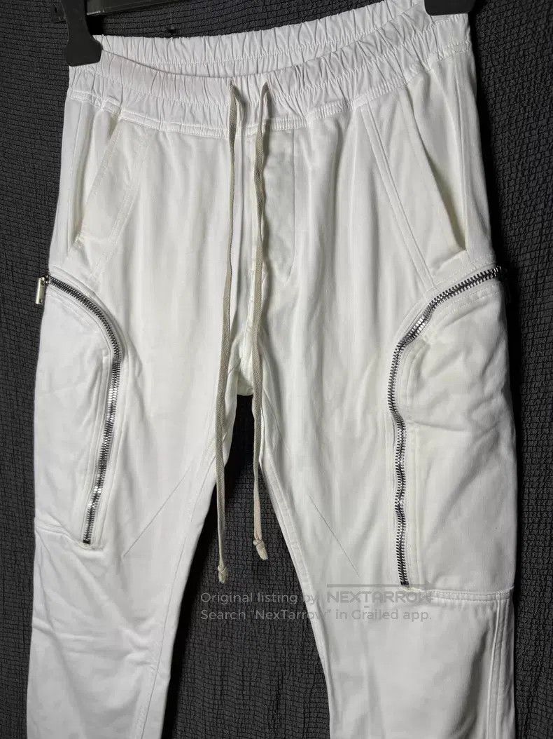 Rick Owens Rick Owens Pure White Workwear Zip Pocket Bomb Leggings Size US 32 / EU 48 - 2 Thumbnail