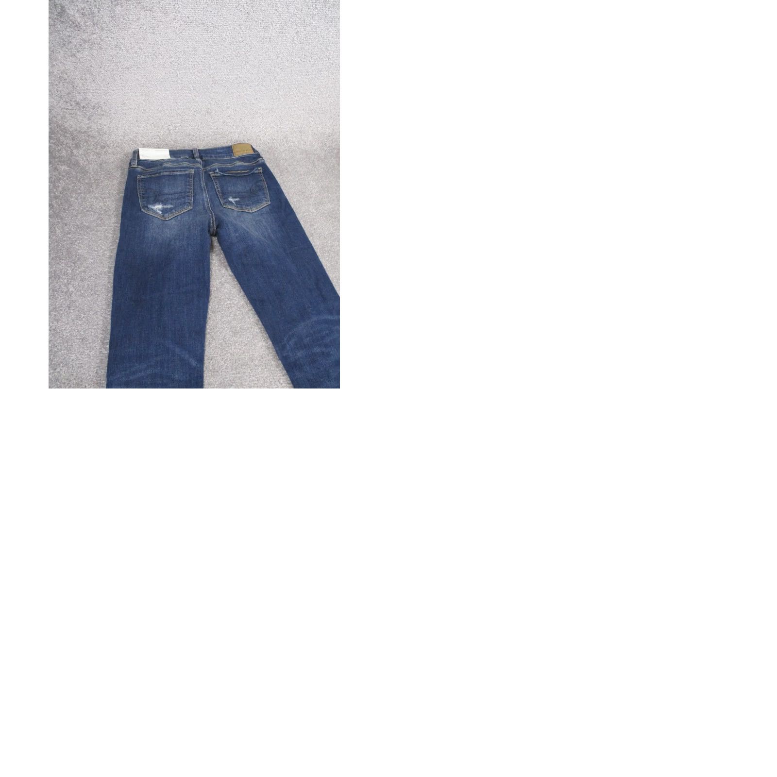 American Eagle Outfitters VINTAGE American Eagle Jeggings Womens 0 Petite Dark Wash Denim Distressed Low Rise NEW Size 25" / US 0 / IT 36 - 9 Thumbnail