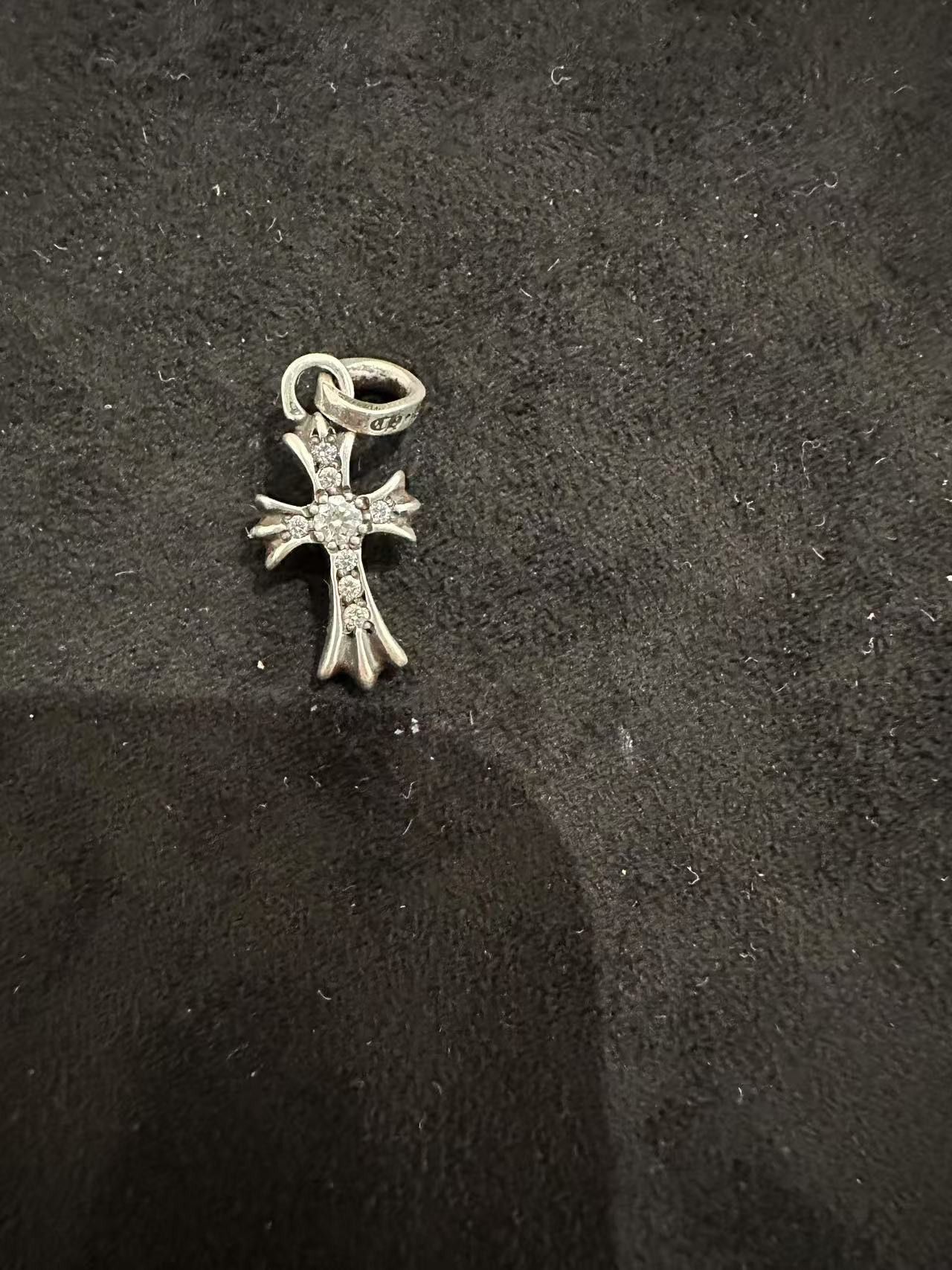 Chrome Hearts Chrome Hearts Silver Diamonds Babyfat Cross Charm Pendant Size ONE SIZE - 5 Thumbnail