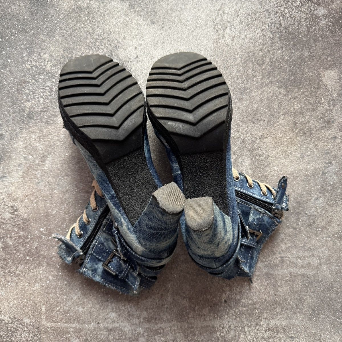 If Six Was Nine Gothicana by EMP Y2K Grunge Buckle Details Heels Boots Size US 9 / IT 39 - 10 Thumbnail